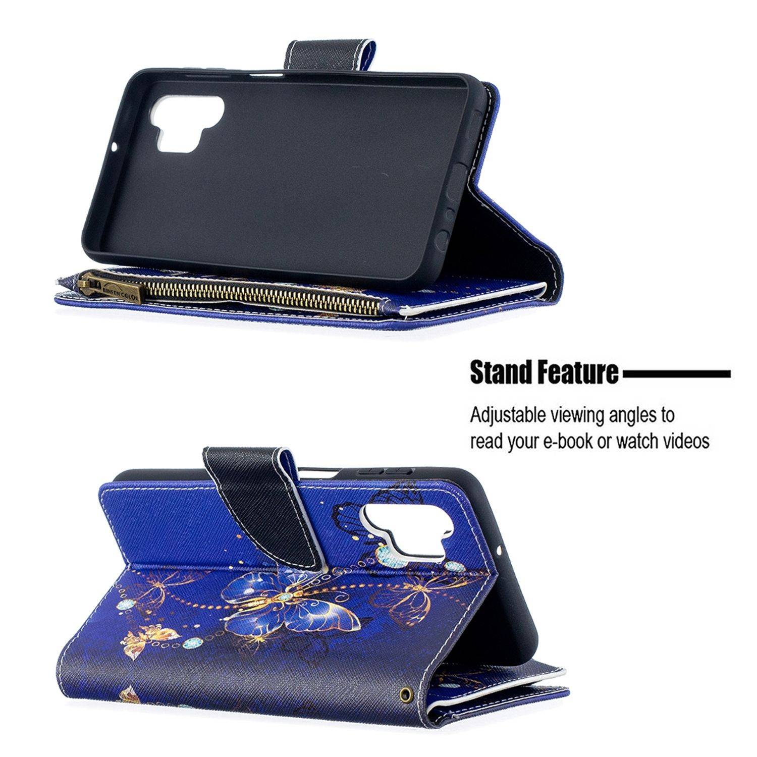 Hülle kompatibel mit Samsung Galaxy A32 5G Kunstleder Handyhülle - Handy Case Violett