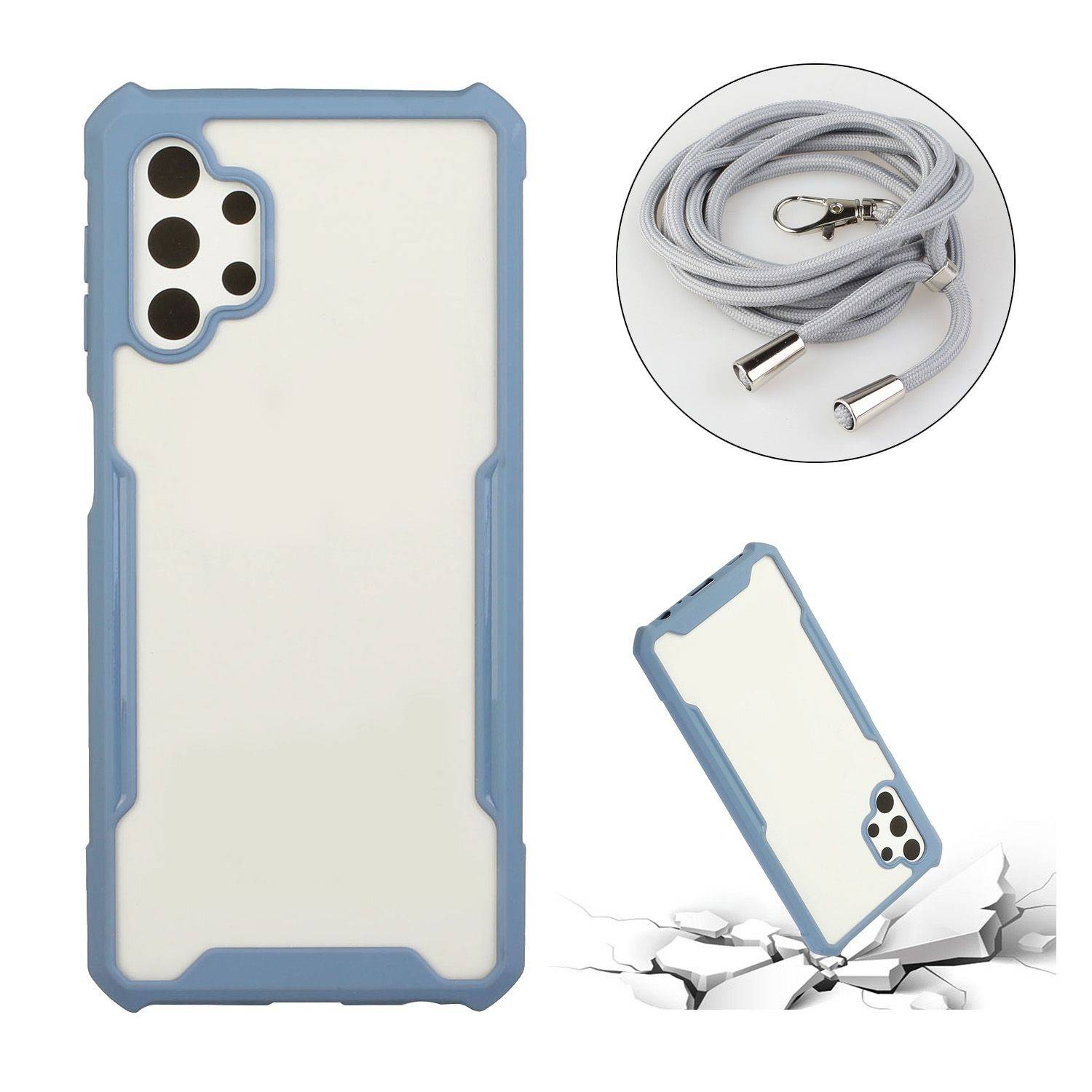 Samsung Galaxy A32 5G Handykette Umhängetasche Blau