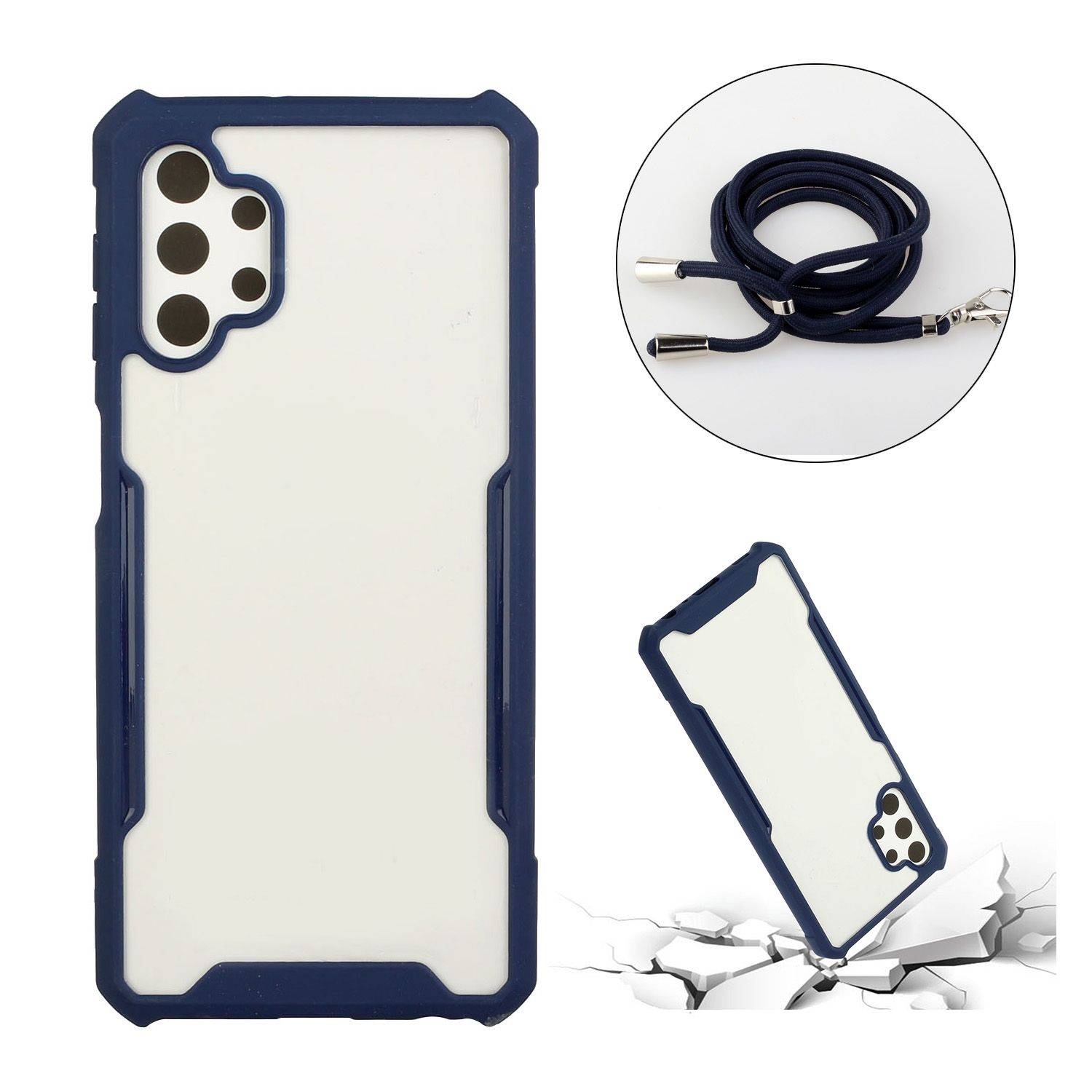 Samsung Galaxy A32 5G Handykette Umhängetasche Blau