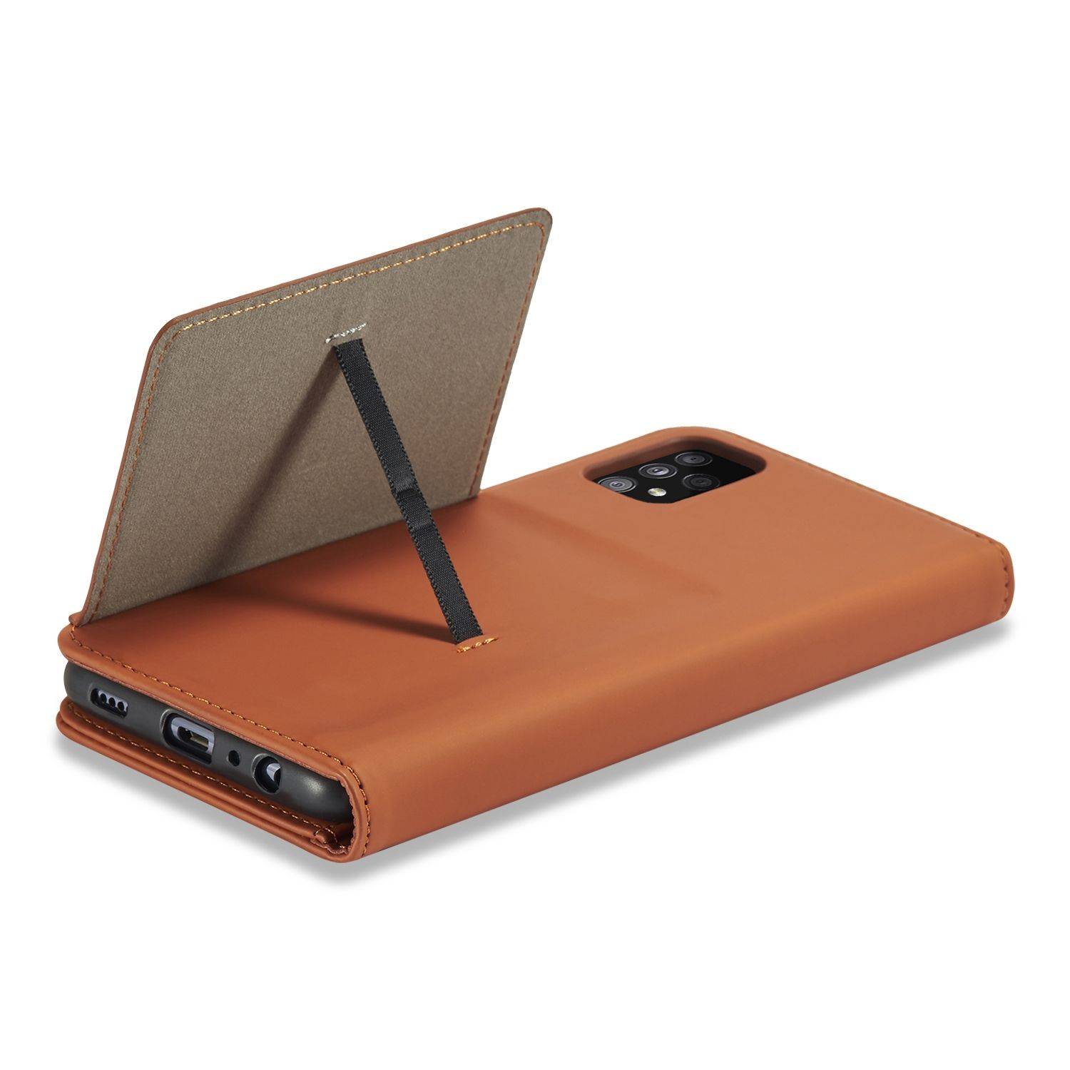 Samsung Galaxy A32 5G Handyhülle Bookcover Braun
