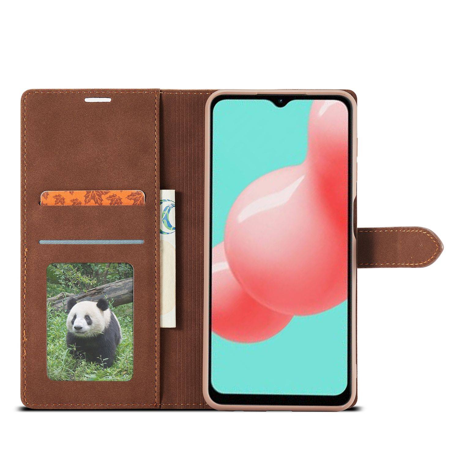 Samsung Galaxy A32 5G Handyhülle Bookcover Braun