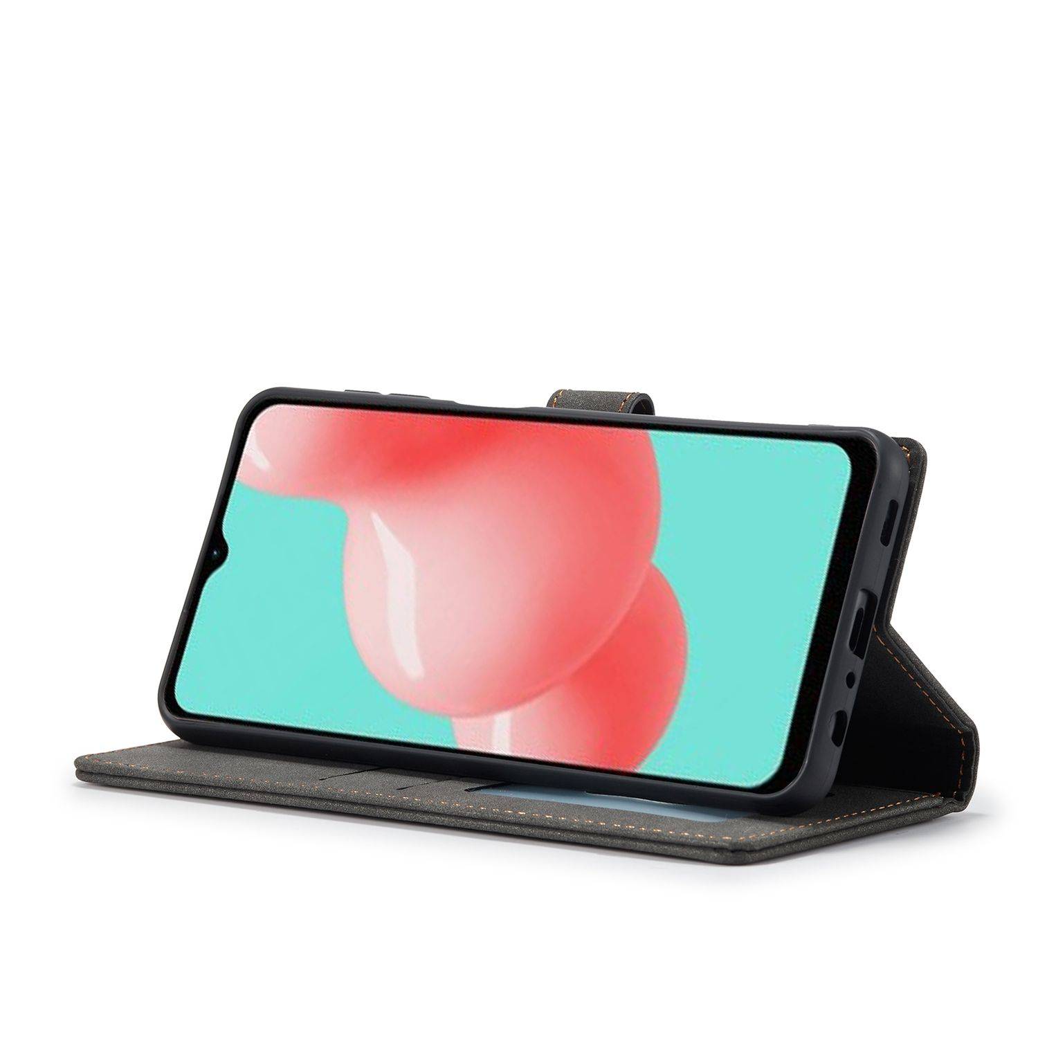 Hülle kompatibel mit Samsung Galaxy A32 5G Kunstleder Handyhülle - Handy Case Schwarz