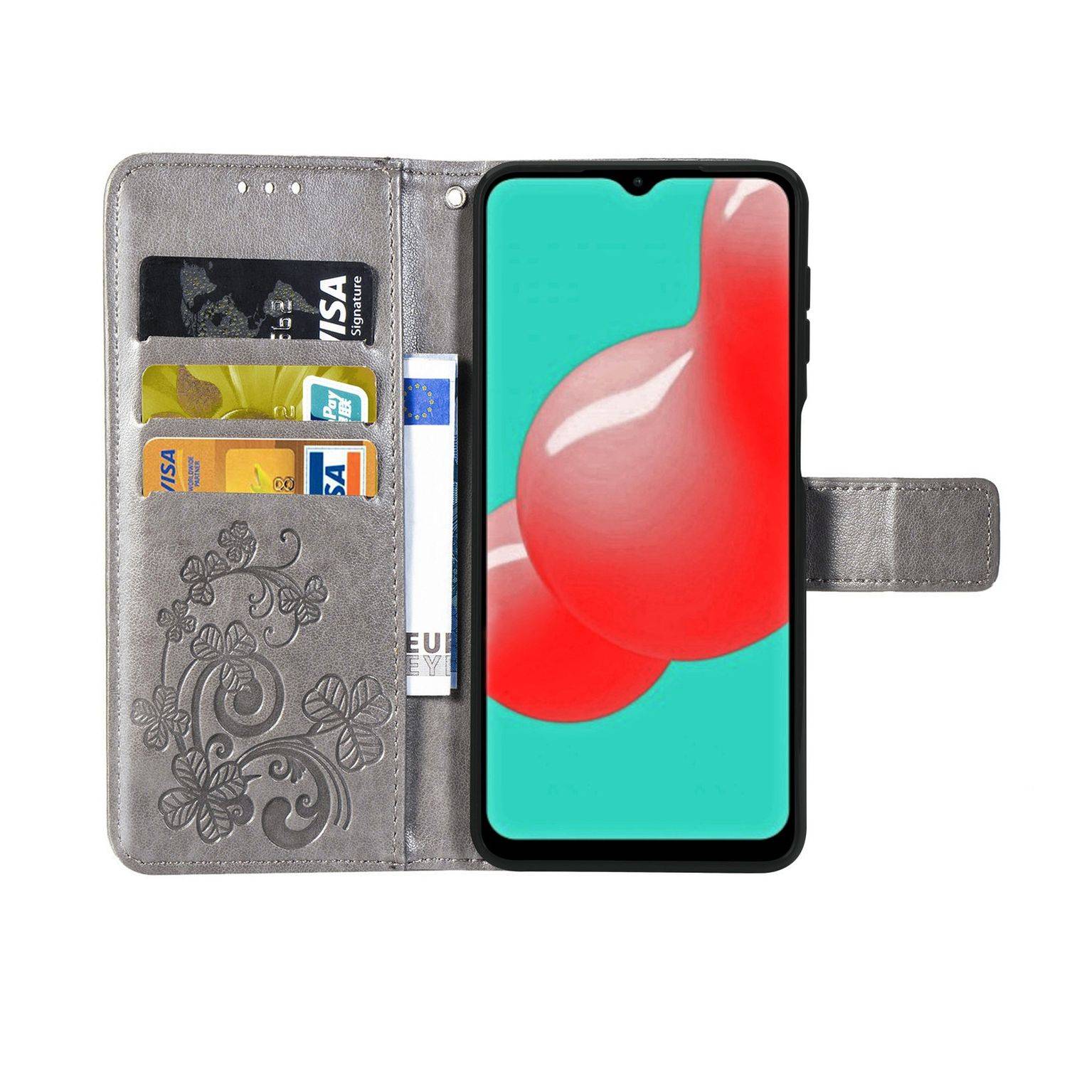Samsung Galaxy A32 5G Handyhülle Bookcover Grau