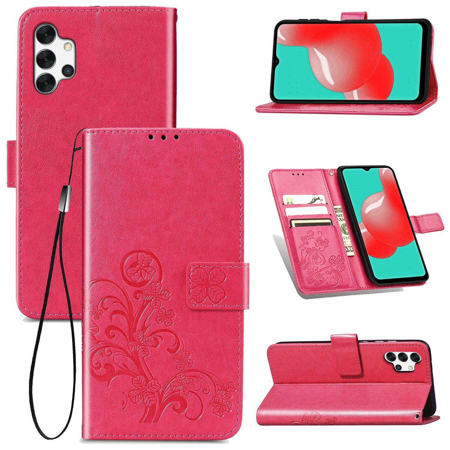 Samsung Galaxy A32 5G Handyhülle Bookcover Rosa