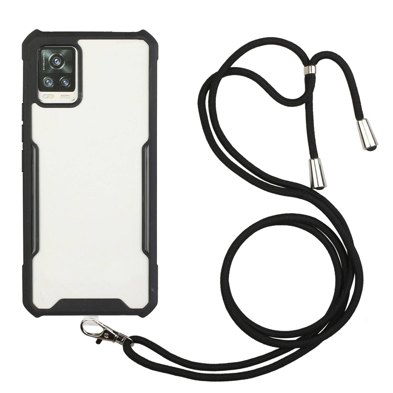 Hülle kompatibel mit Samsung Galaxy A52 4G / 5G / A52s Kunststoff Handykette Cover - Case Handyhülle Schwarz