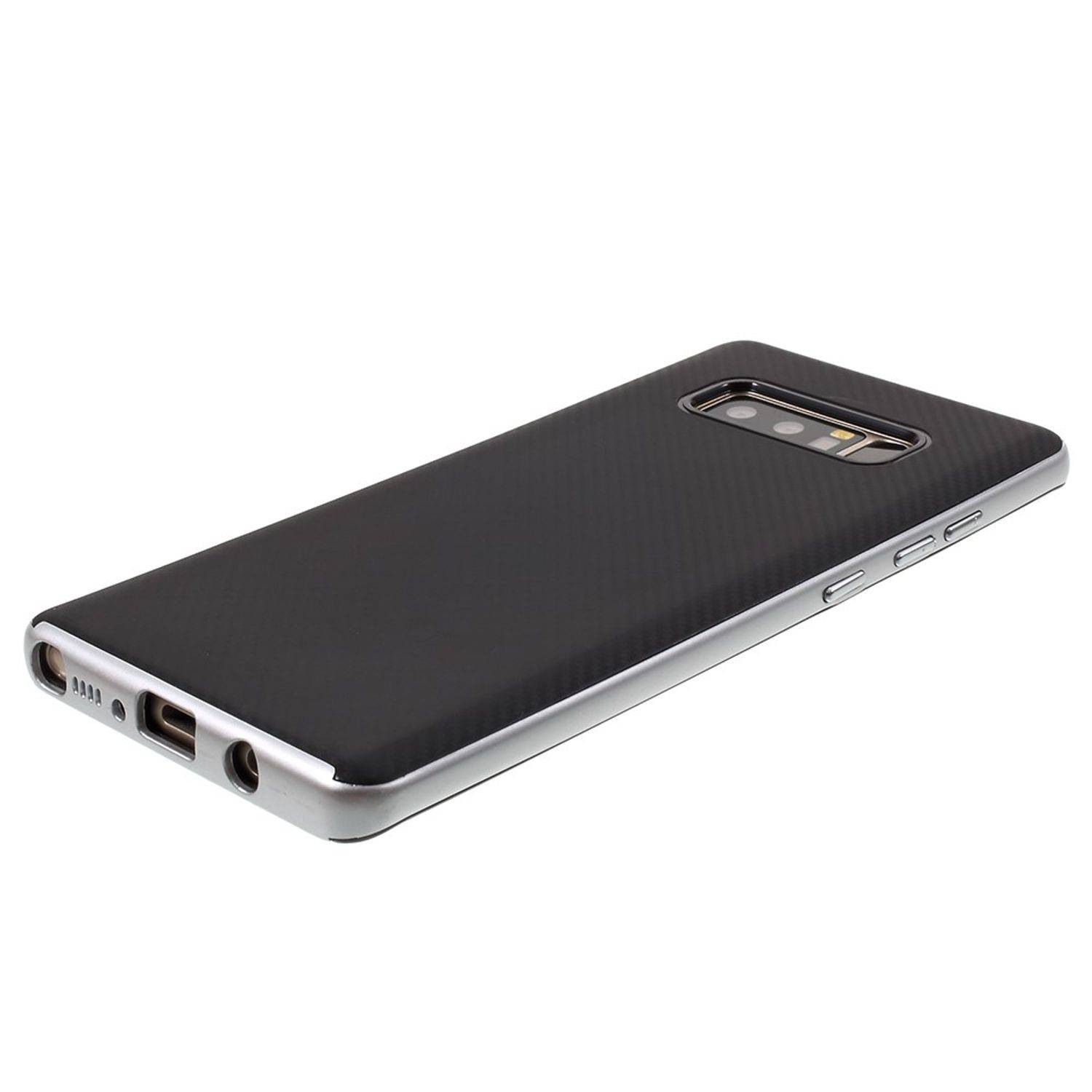 Samsung Galaxy Grand Prime Plus Handyhülle Backcover Silber