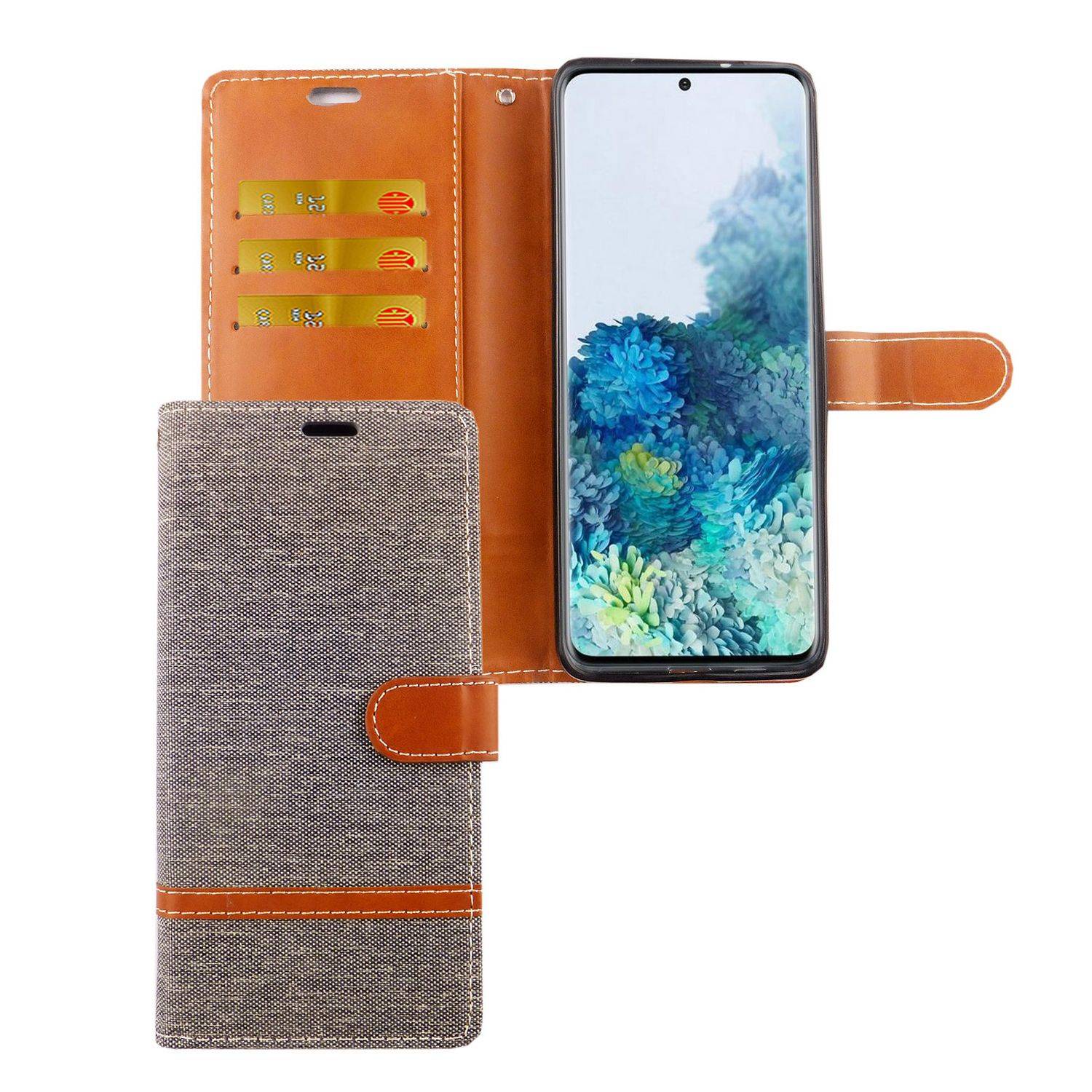 Samsung Galaxy S20 Plus Handyhülle Bookcover Grau