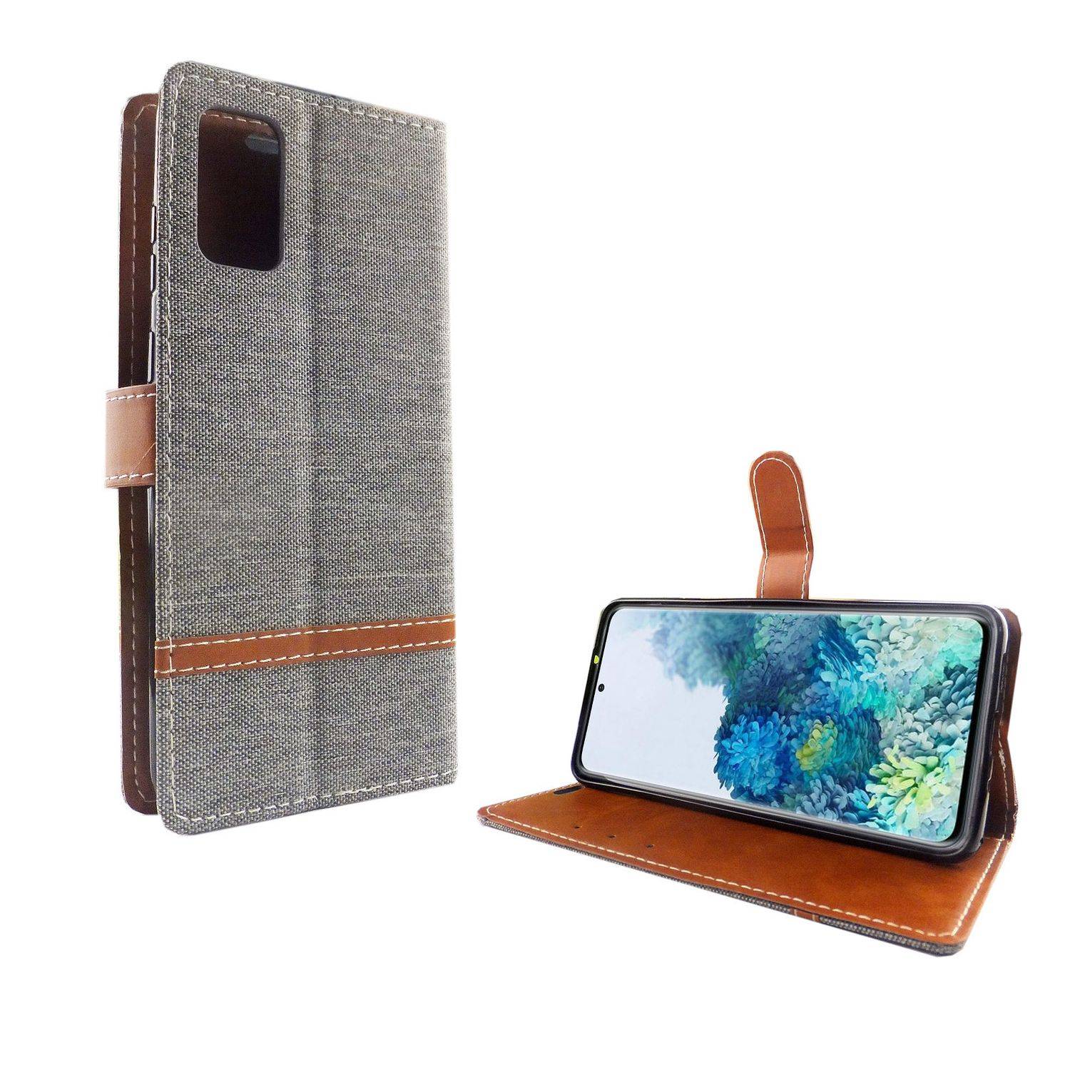 Samsung Galaxy S20 Plus Handyhülle Bookcover Grau