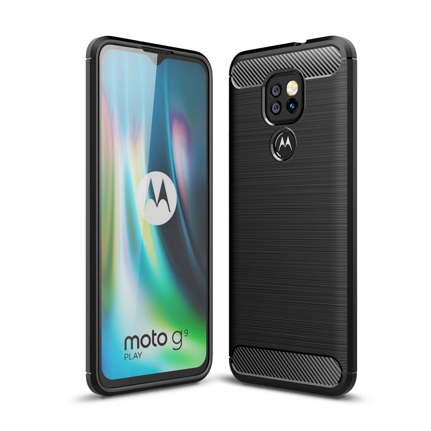 Motorola Moto G9 Play Handyhülle Backcover Schwarz