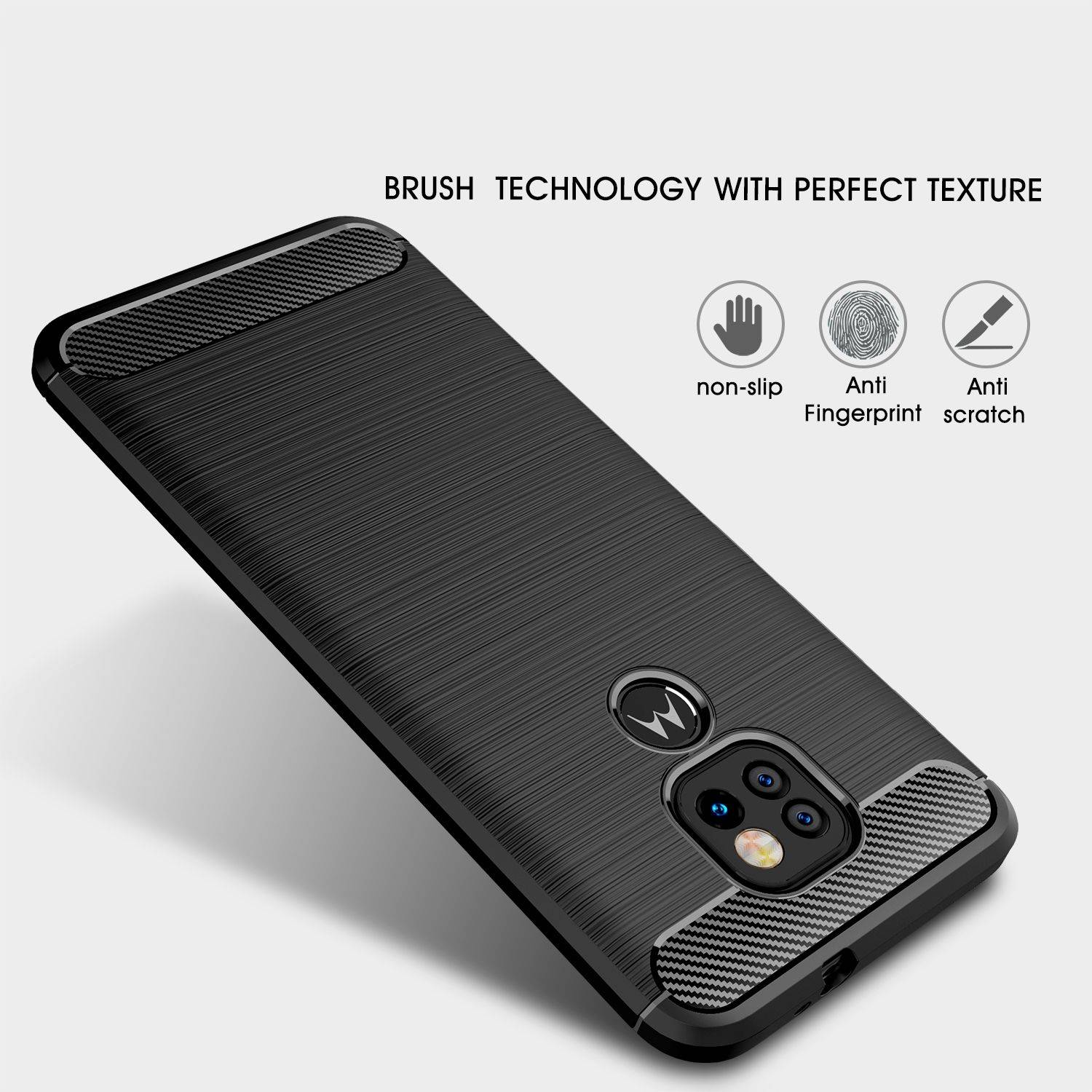 Motorola Moto G9 Play Handyhülle Backcover Schwarz
