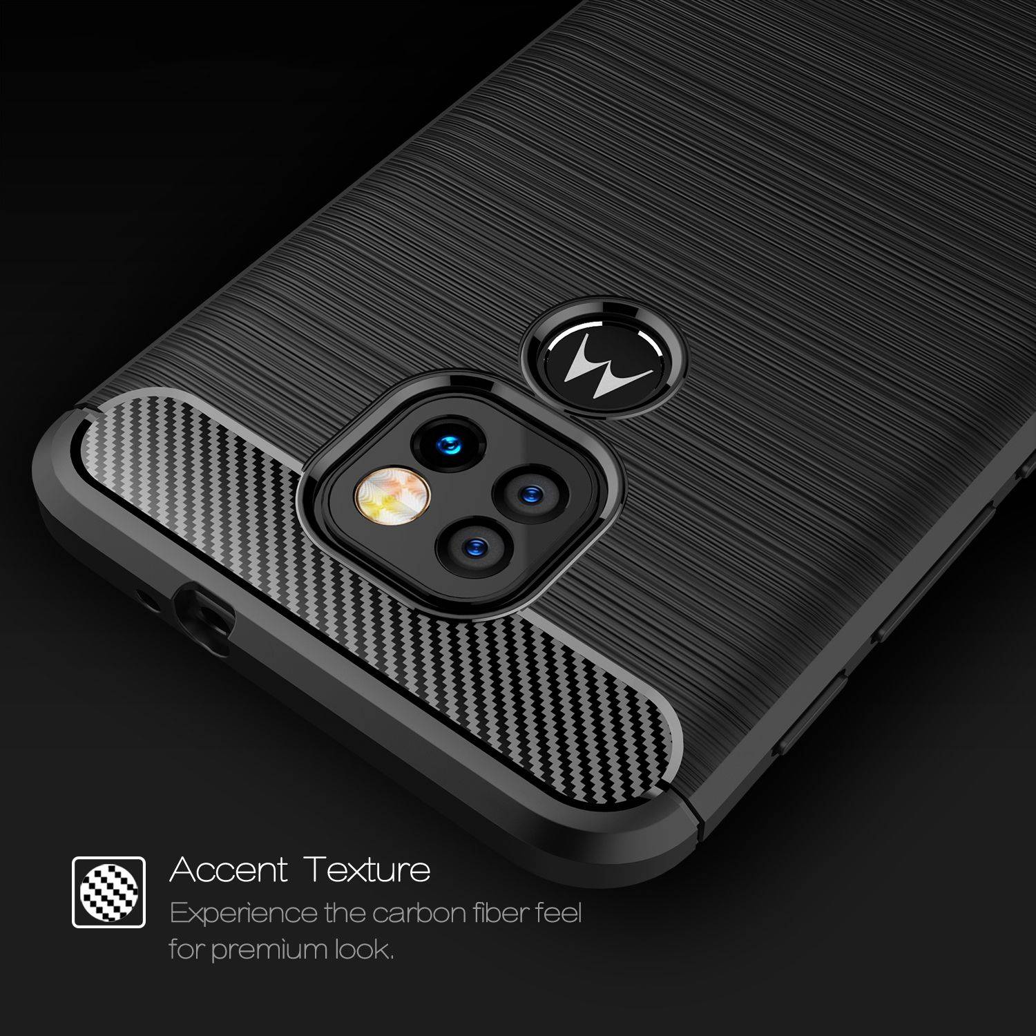 Motorola Moto G9 Play Handyhülle Backcover Schwarz