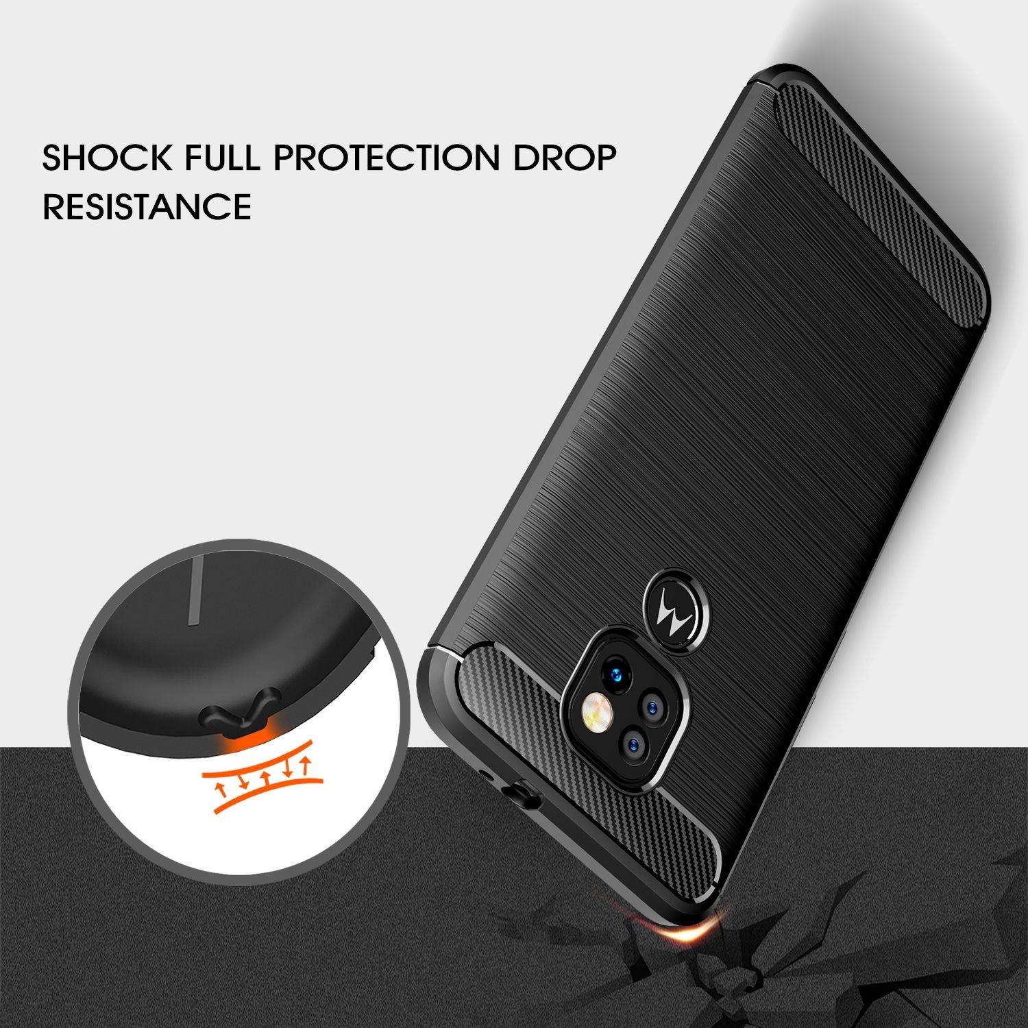 Motorola Moto G9 Play Handyhülle Backcover Schwarz