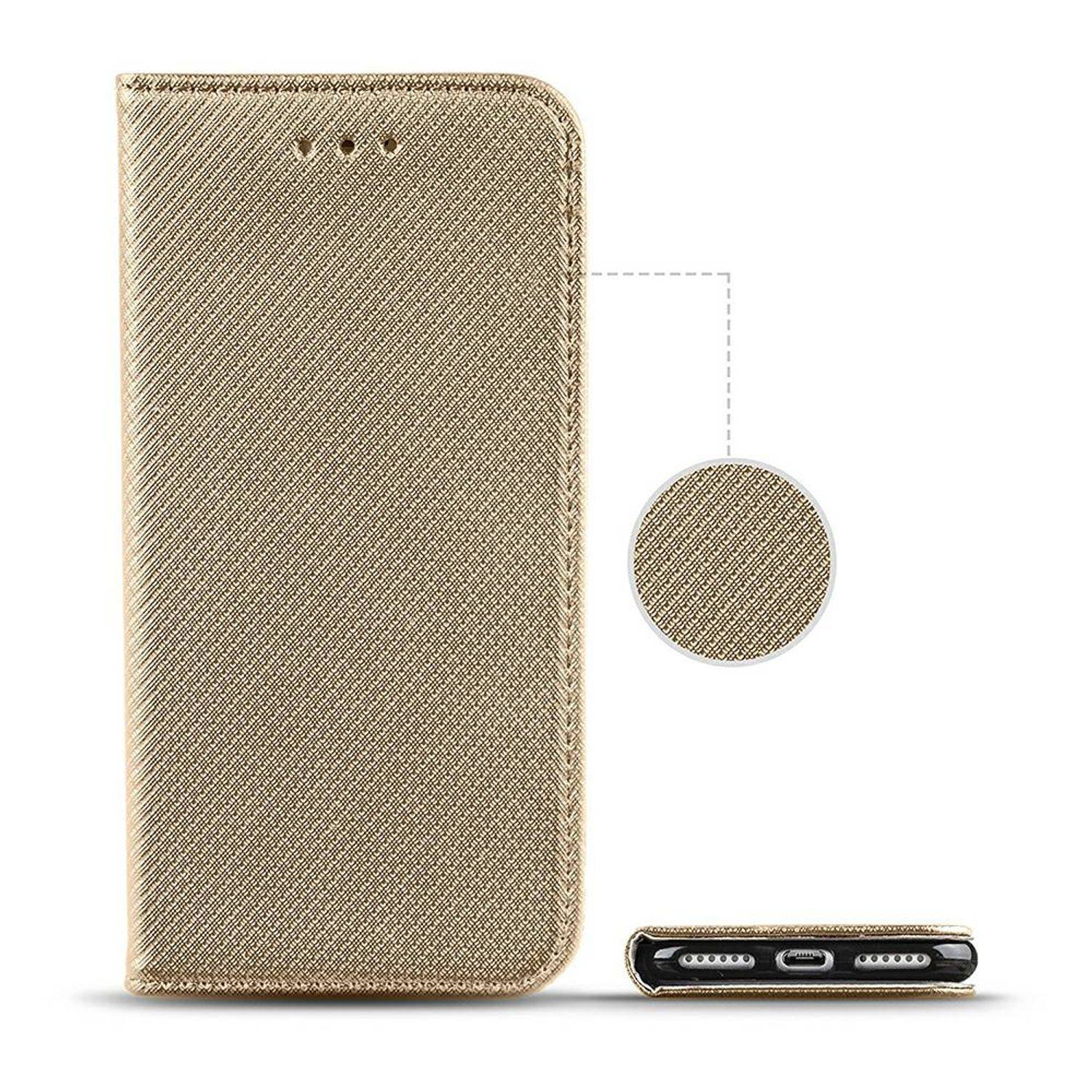 Huawei P40 Lite 5G Handyhülle Bookcover Gold