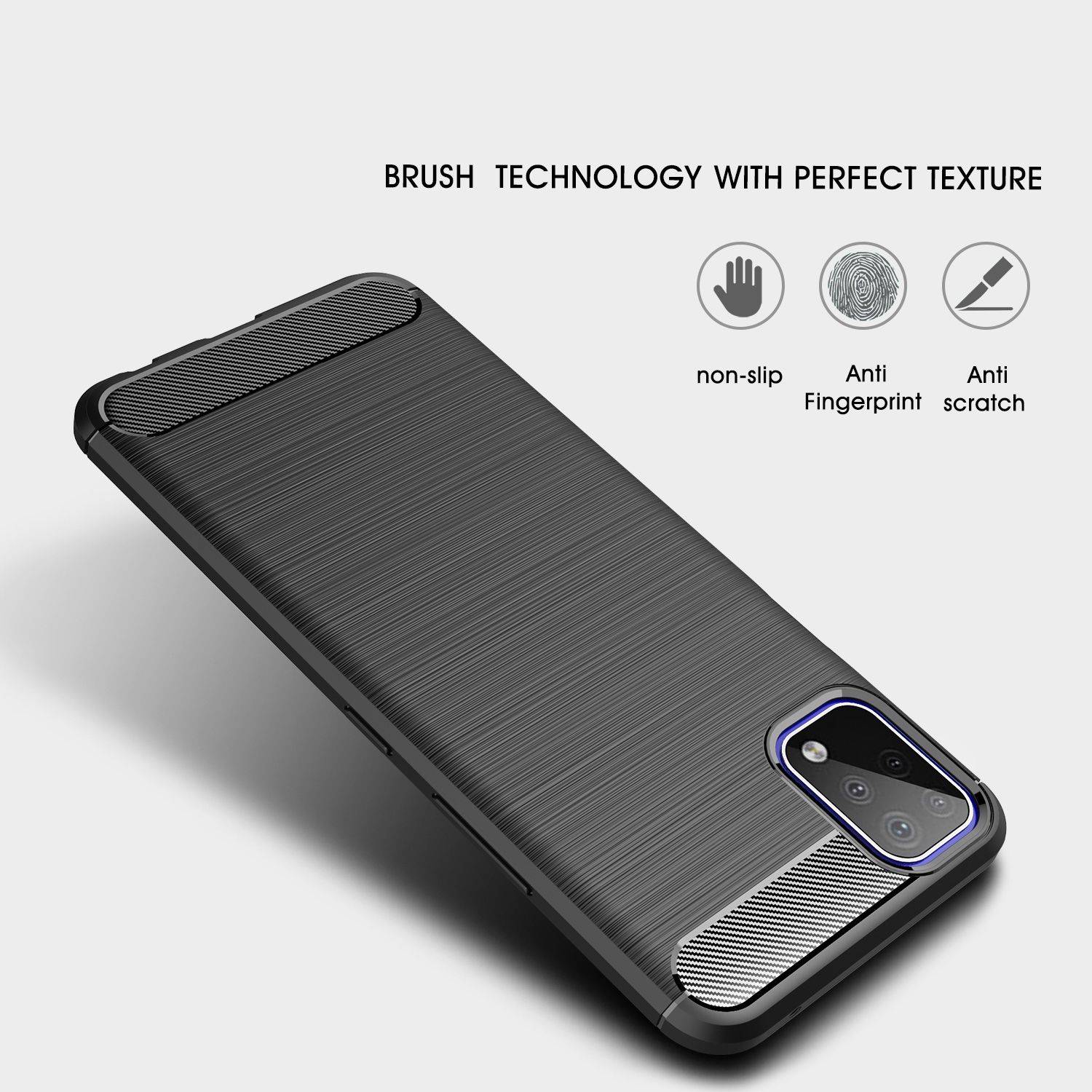 LG K52 Handyhülle Backcover Schwarz