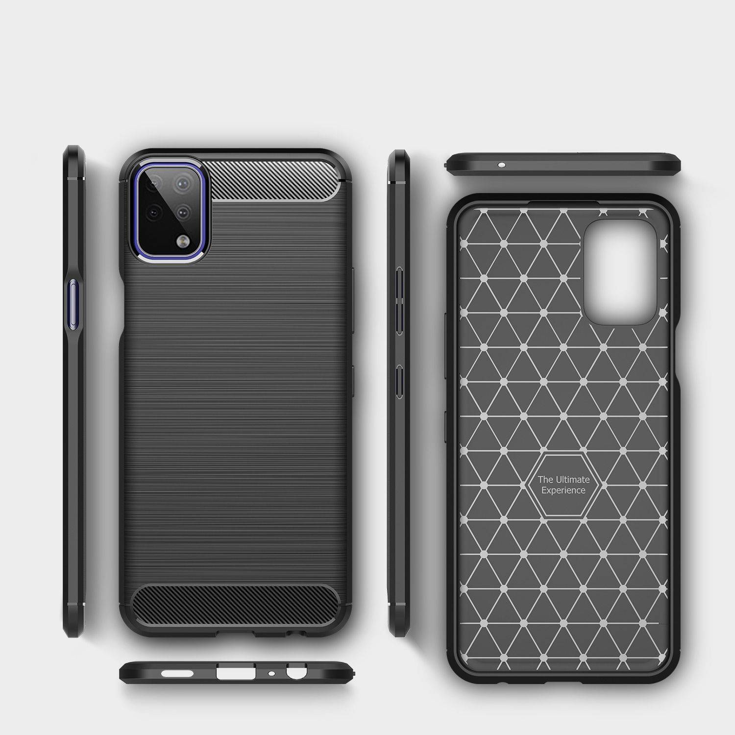 LG K52 Handyhülle Backcover Schwarz