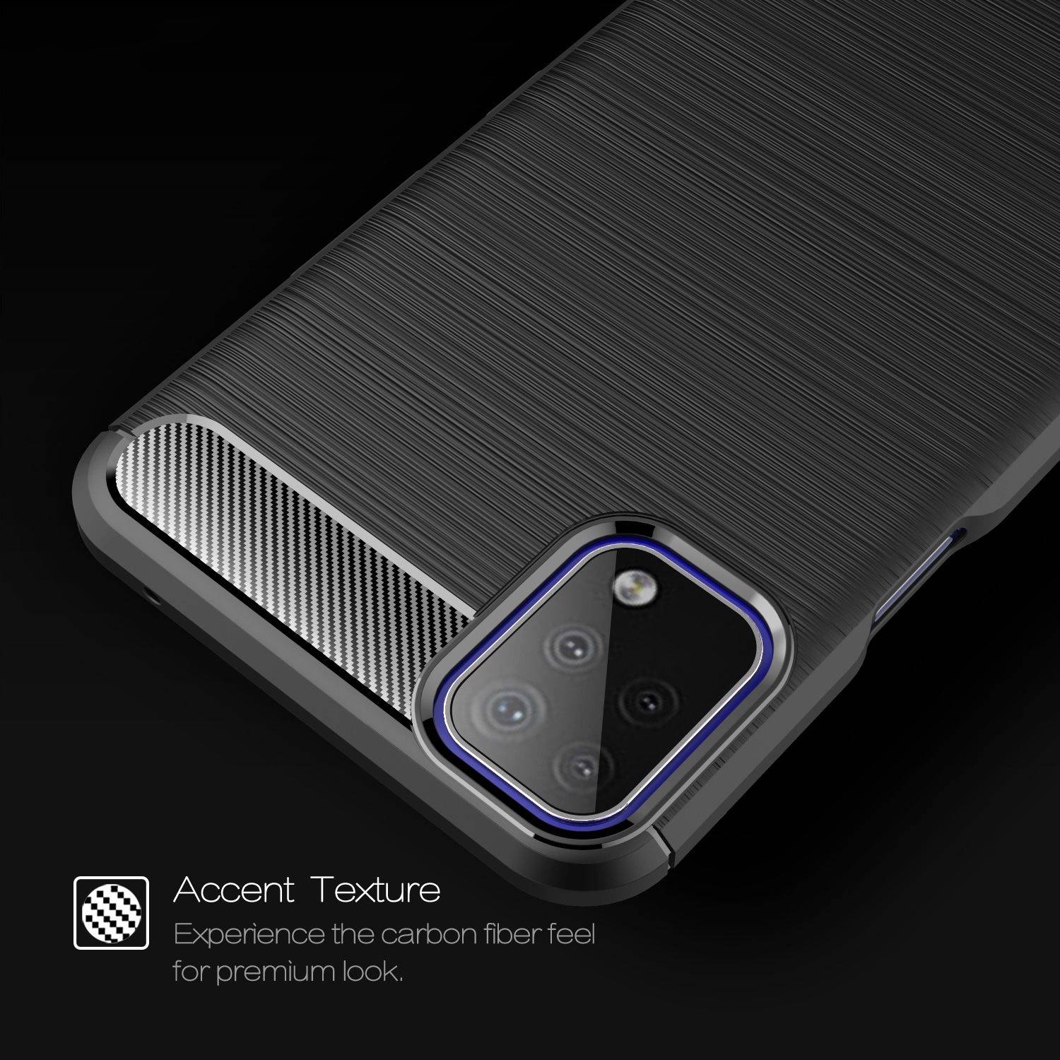 LG K52 Handyhülle Backcover Schwarz