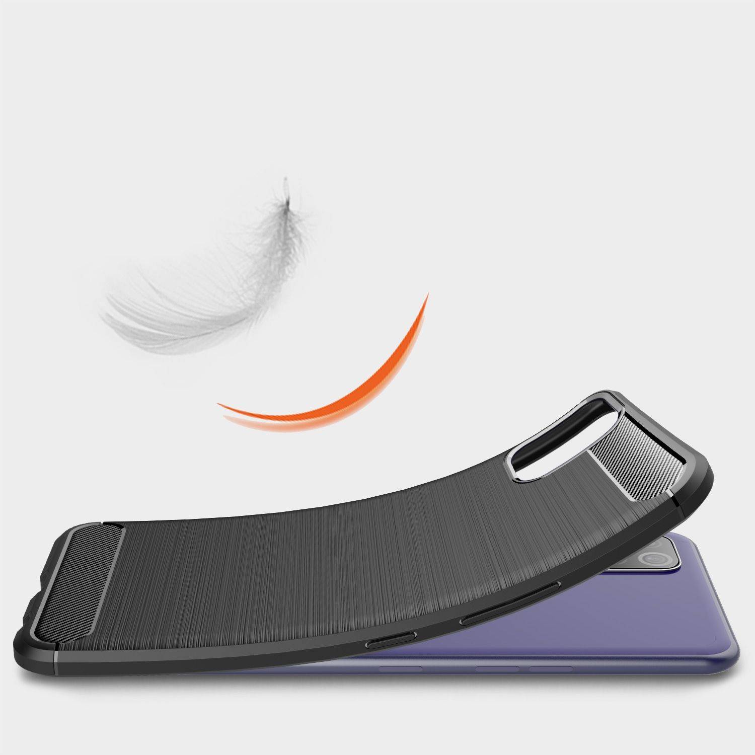 LG K52 Handyhülle Backcover Schwarz