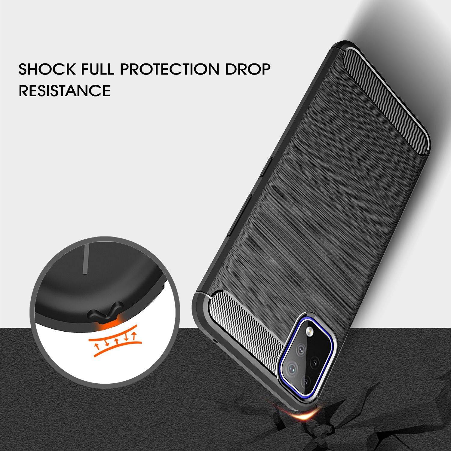 LG K52 Handyhülle Backcover Schwarz