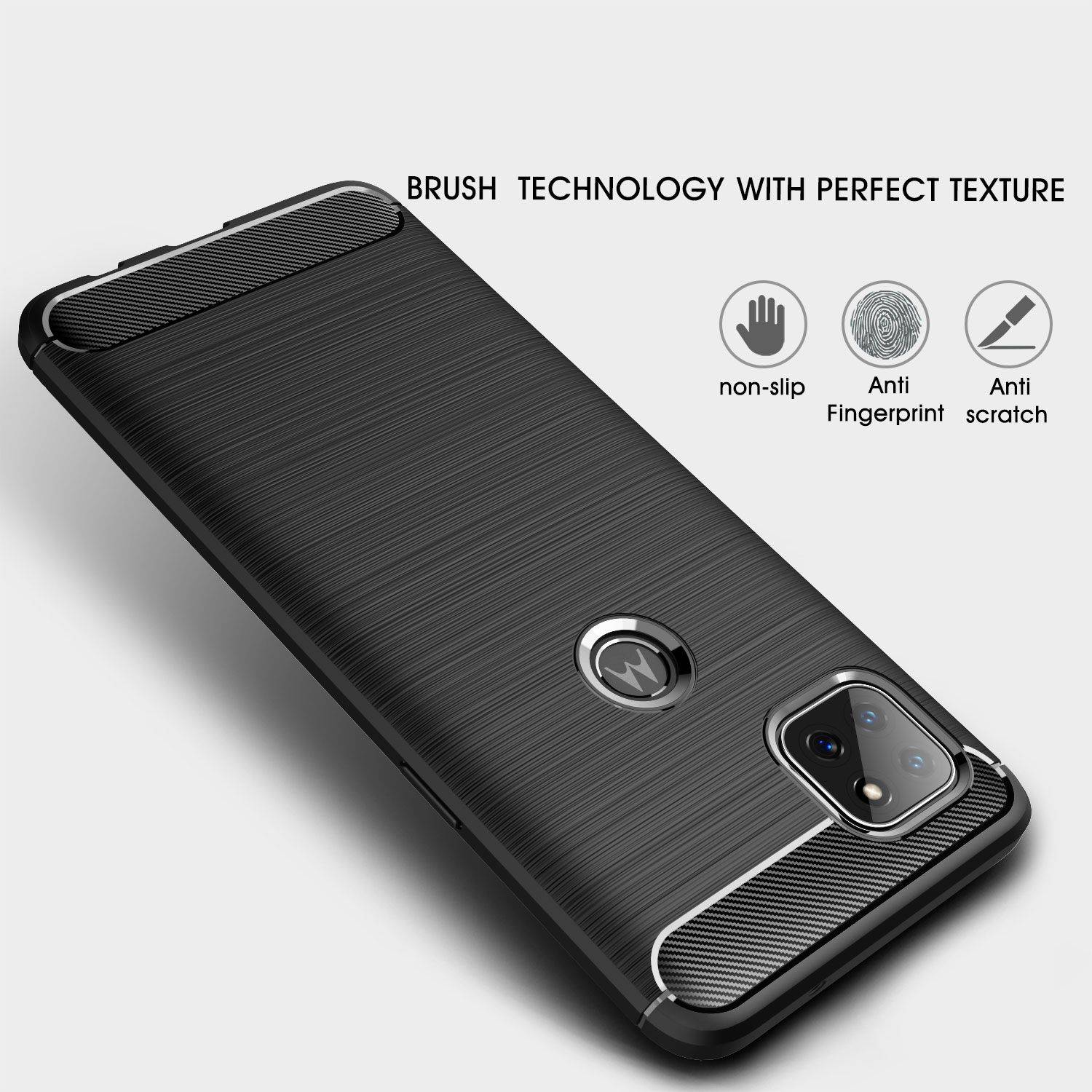 Motorola Moto G 5G Handyhülle Backcover Schwarz