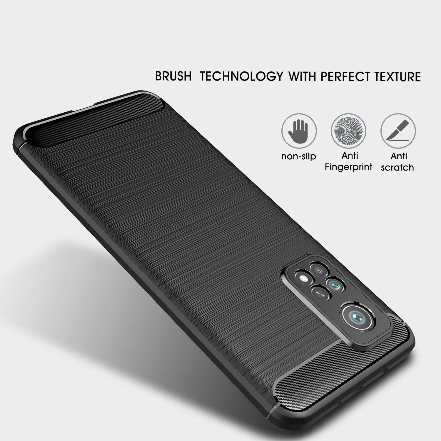 Xiaomi Mi 10T Pro Handyhülle Backcover Schwarz
