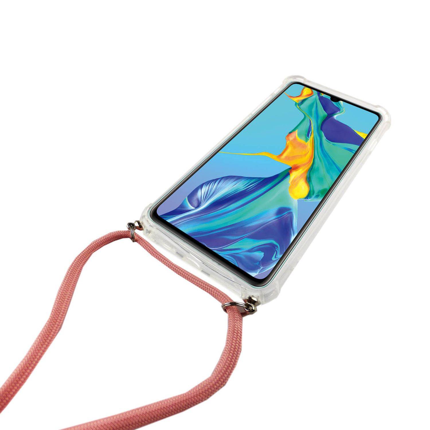 Huawei P30 Handykette Handyhülle Umhängetasche Transparent