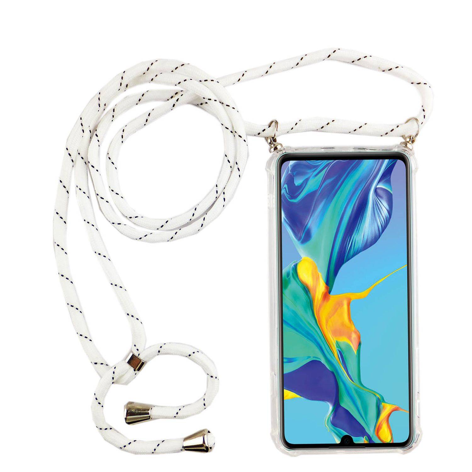 Huawei P30 Handykette Handyhülle Umhängetasche Transparent