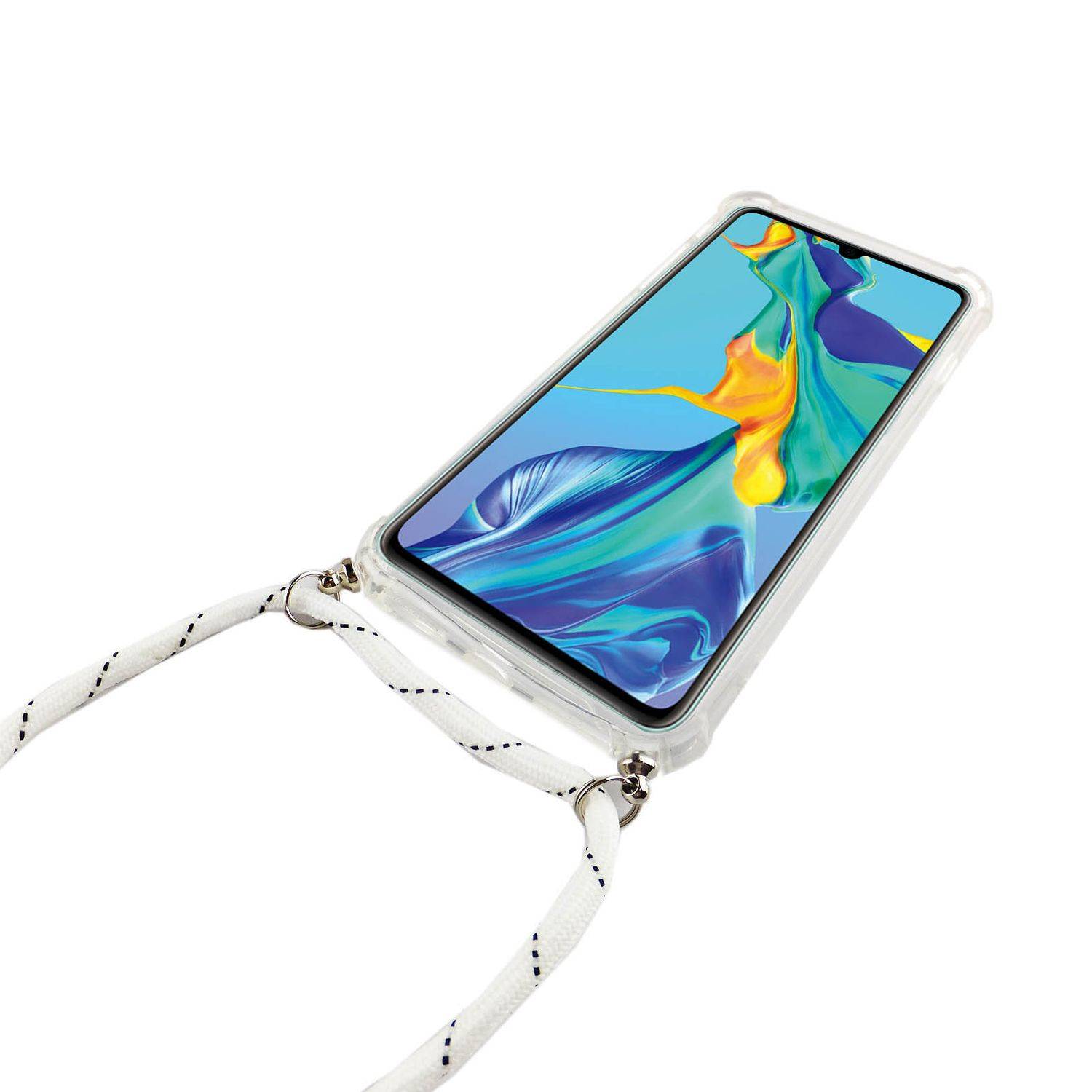 Huawei P30 Handykette Handyhülle Umhängetasche Transparent
