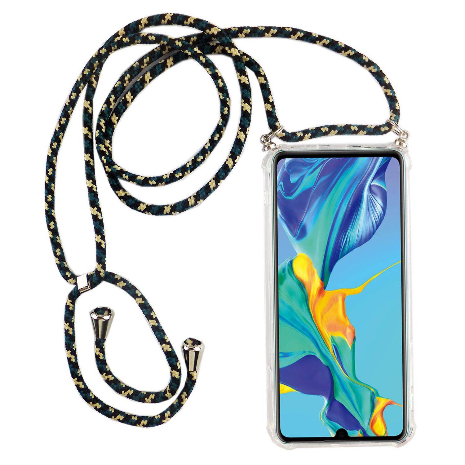 Huawei P30 Handykette Handyhülle Umhängetasche Transparent