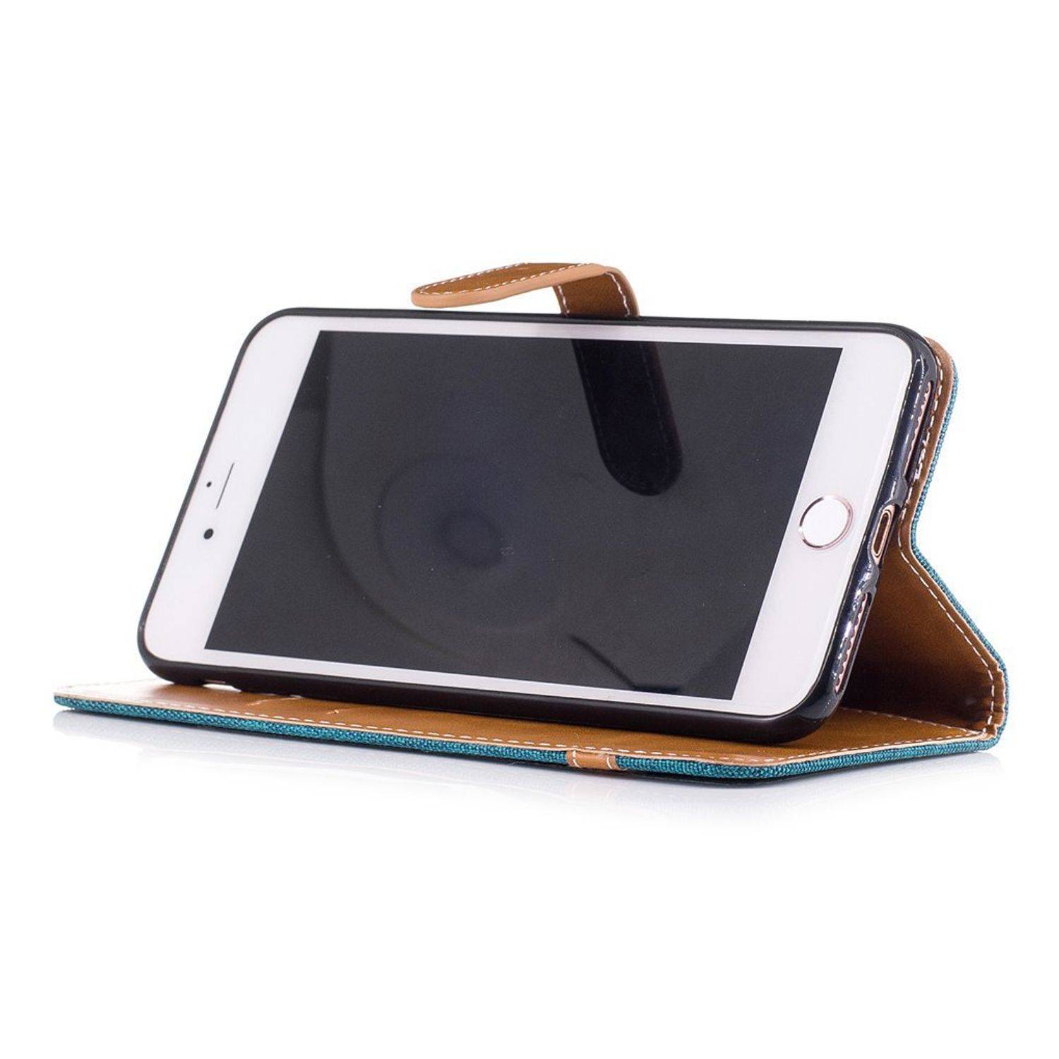 Apple iPhone 8 Plus Handyhülle Bookcover Grün