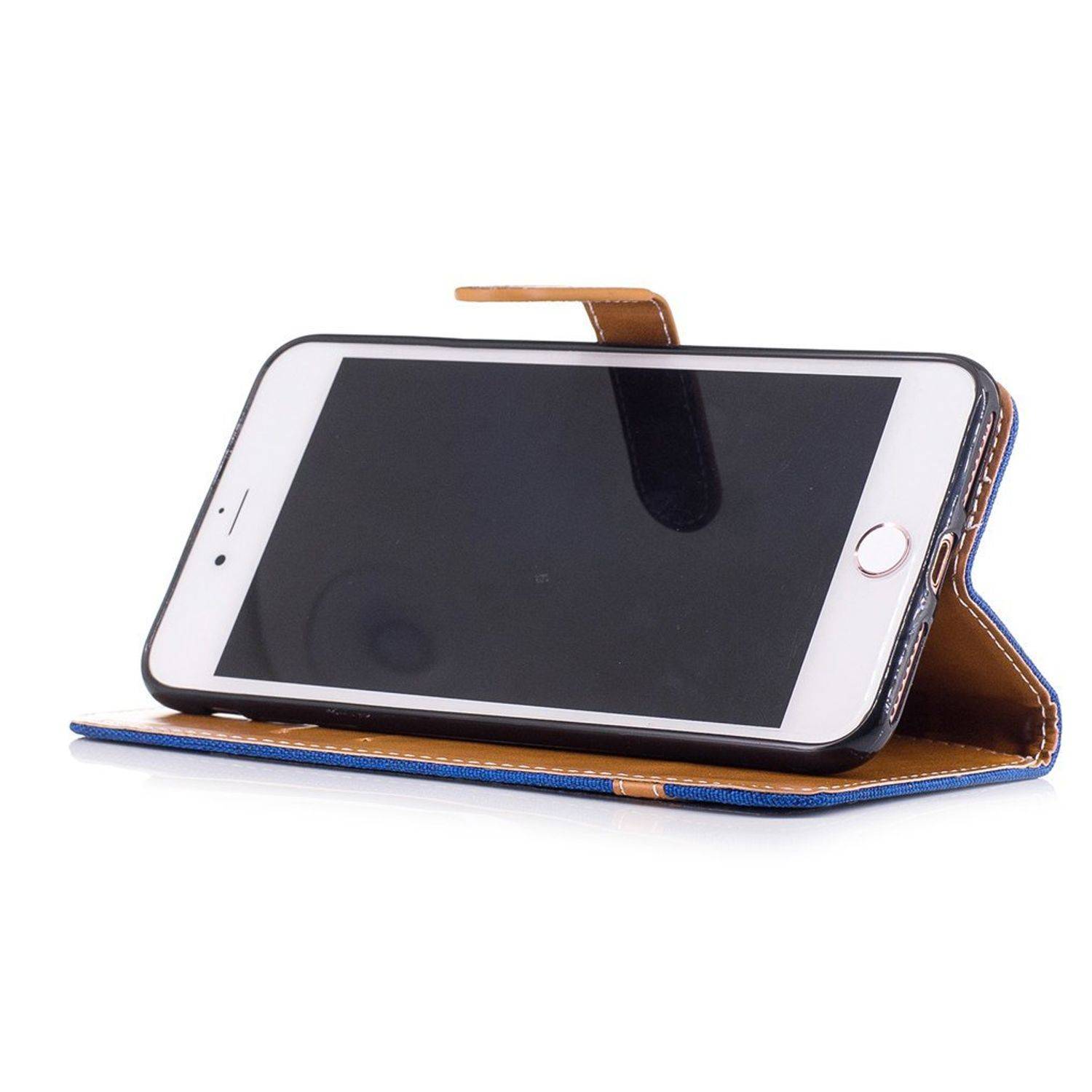 Apple iPhone 8 Plus Handyhülle Bookcover Blau