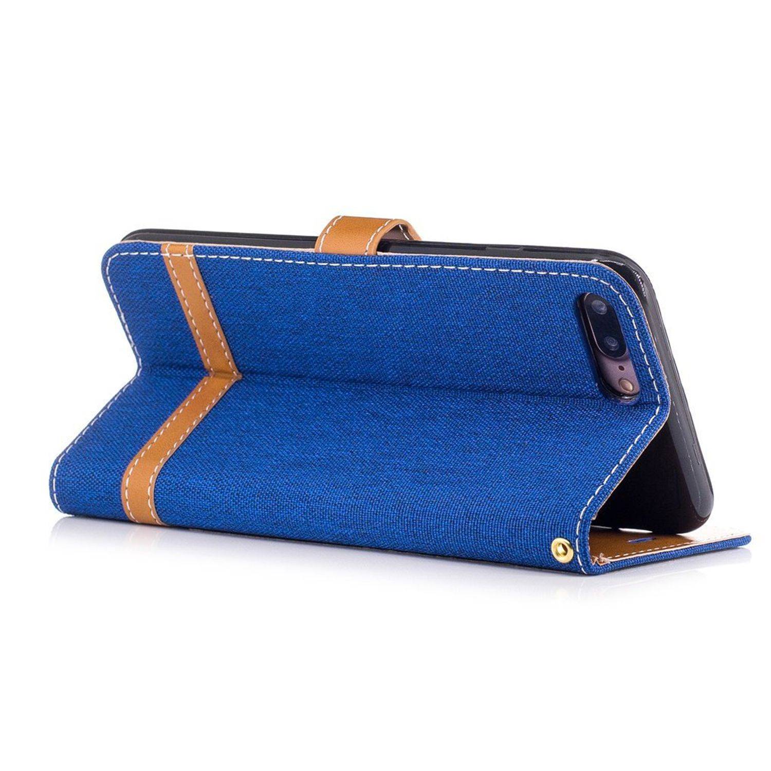 Apple iPhone 8 Plus Handyhülle Bookcover Blau