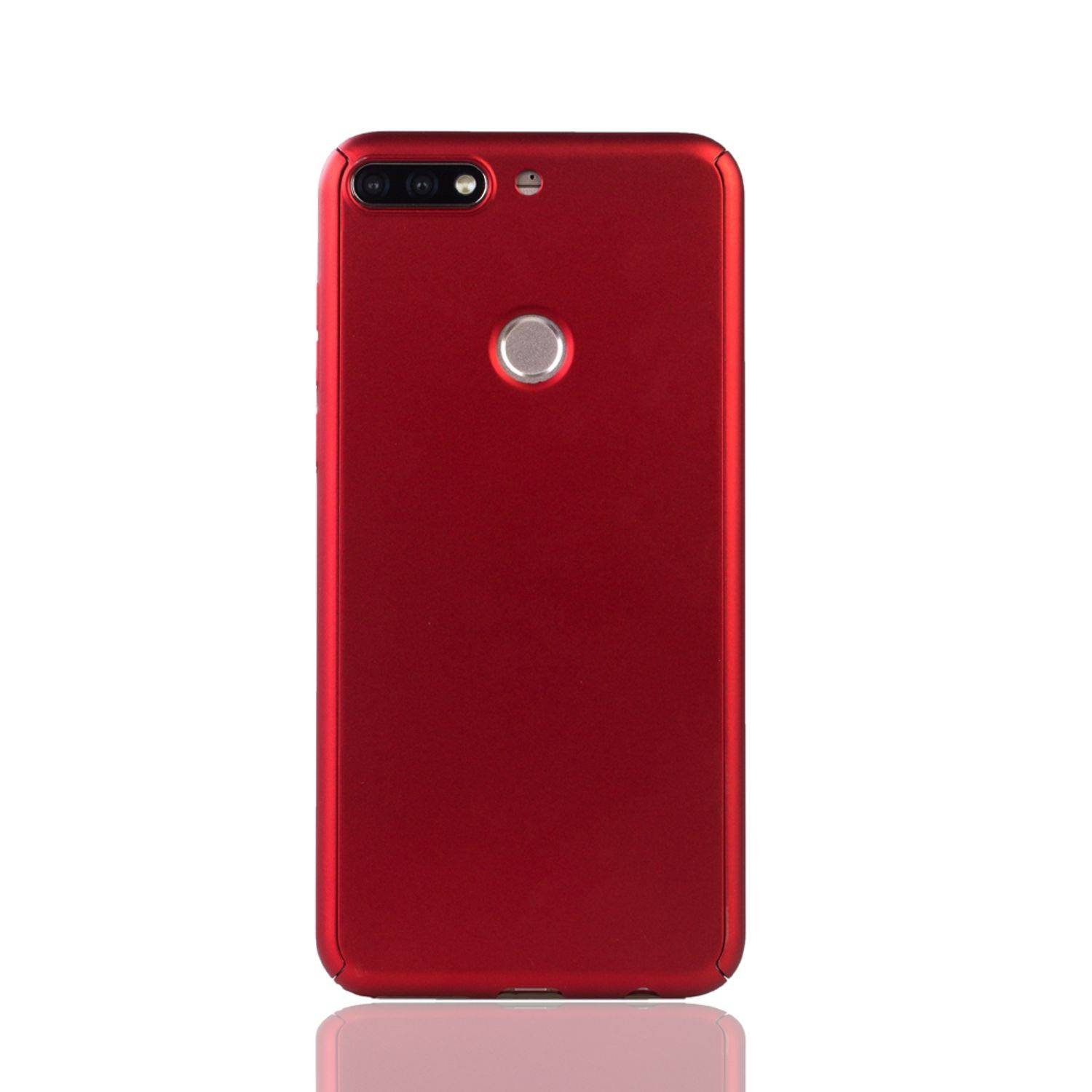 Huawei Honor 7C Handyhülle 360 Grad Schutz Full Cover Rot