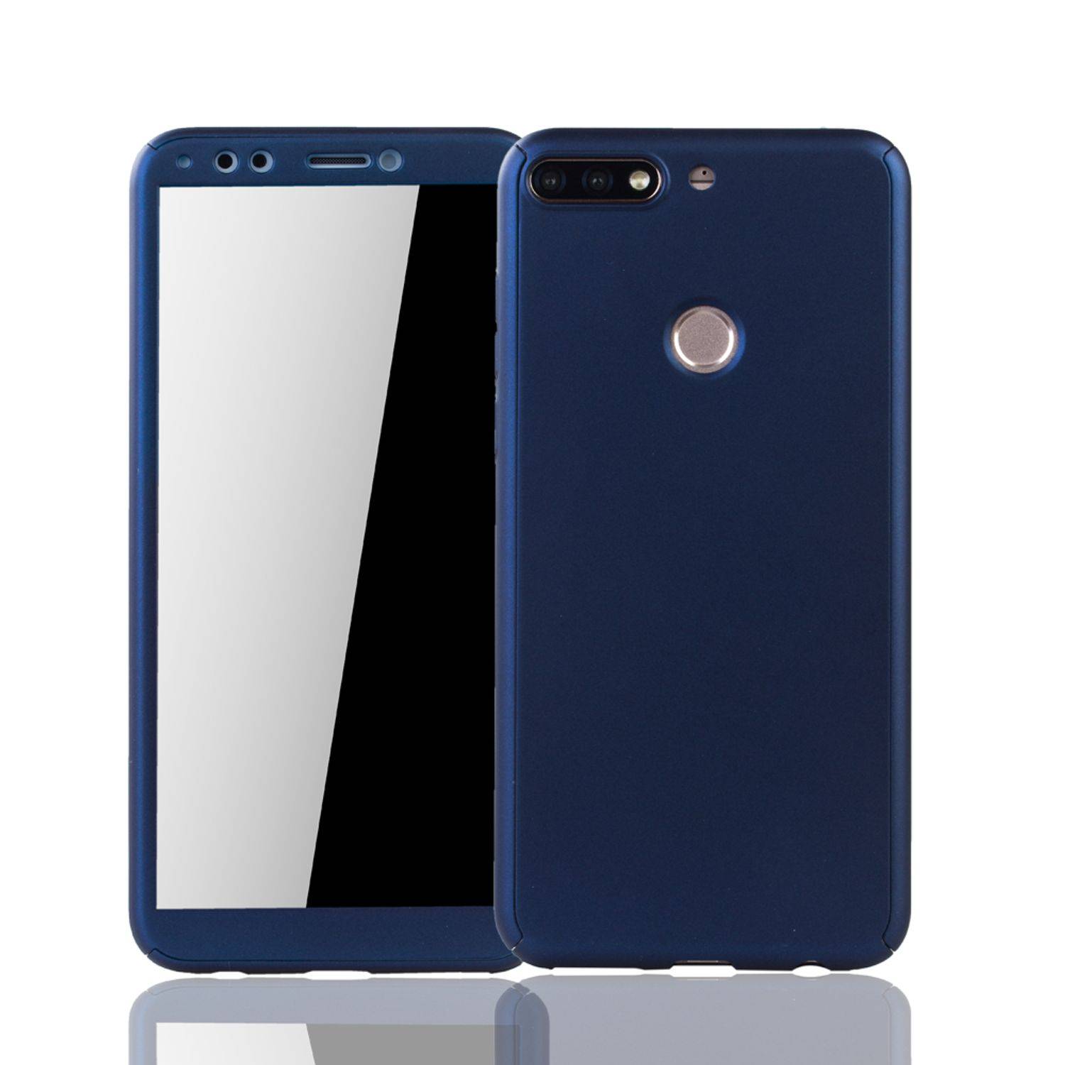Huawei Honor 7C Handyhülle 360 Grad Schutz Full Cover Blau