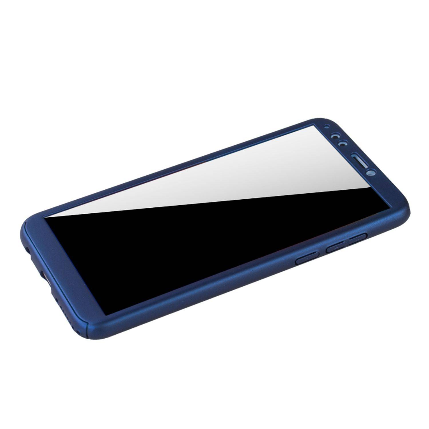 Huawei Honor 7C Handyhülle 360 Grad Schutz Full Cover Blau