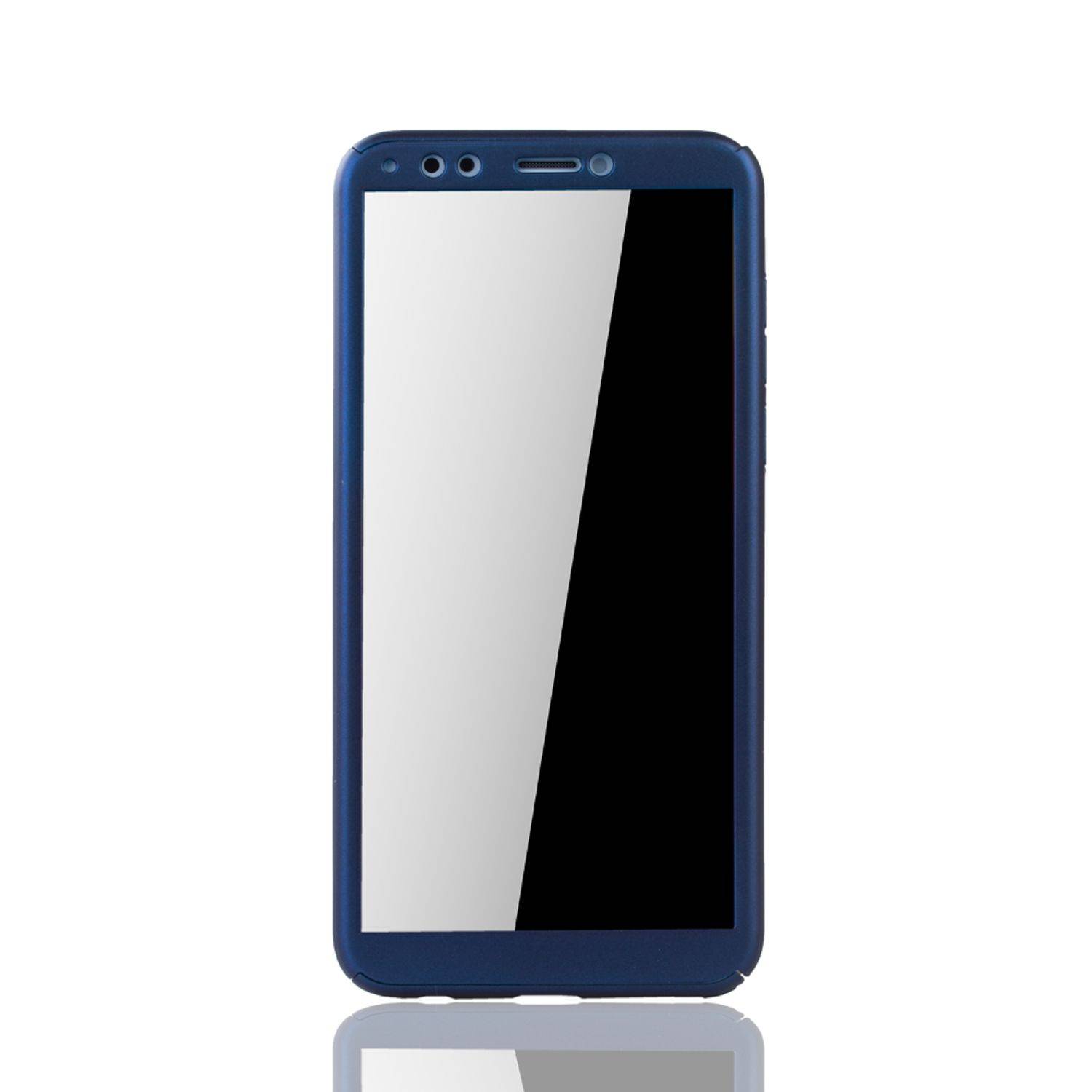 Huawei Honor 7C Handyhülle 360 Grad Schutz Full Cover Blau