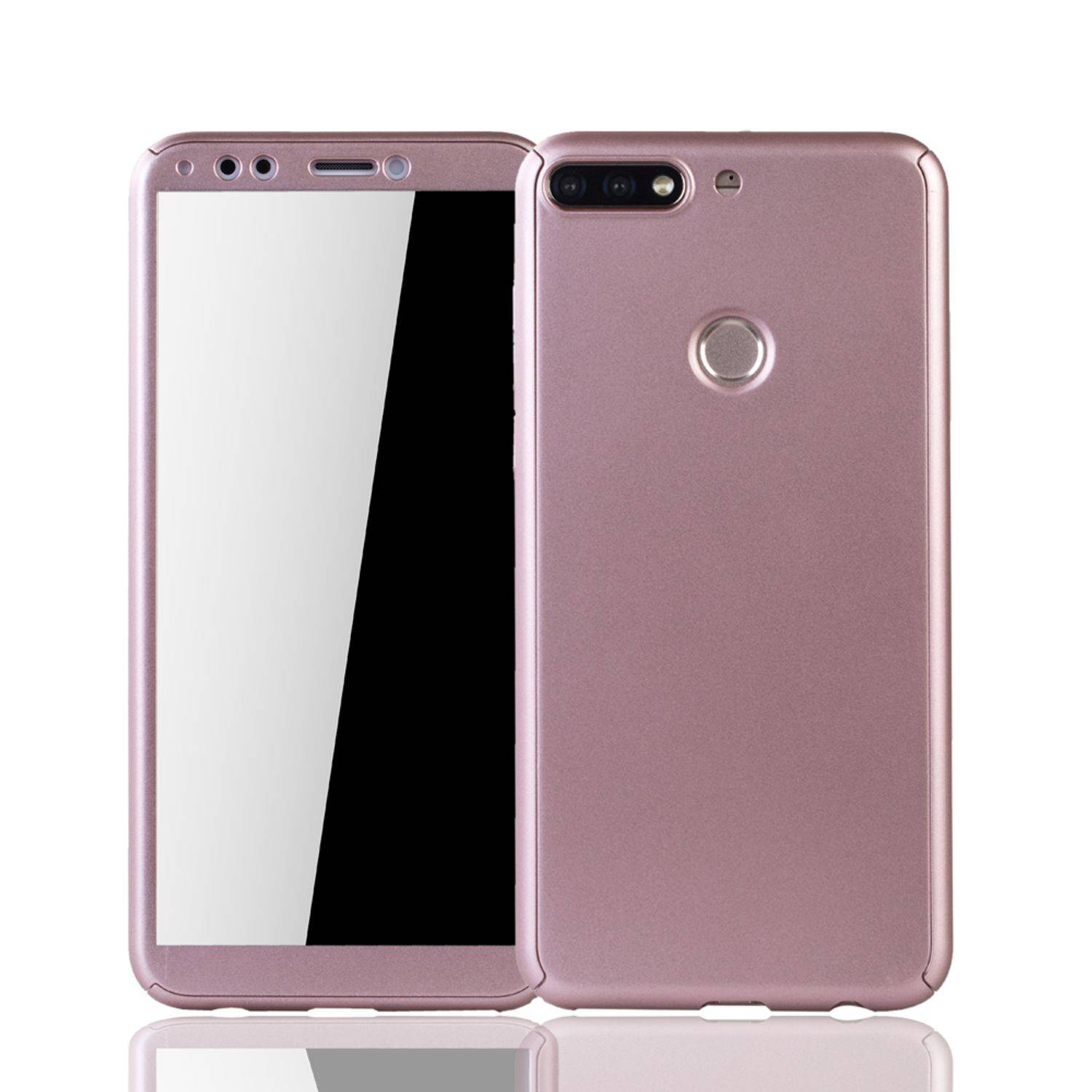 Huawei Honor 7C Handyhülle 360 Grad Schutz Full Cover Rosa