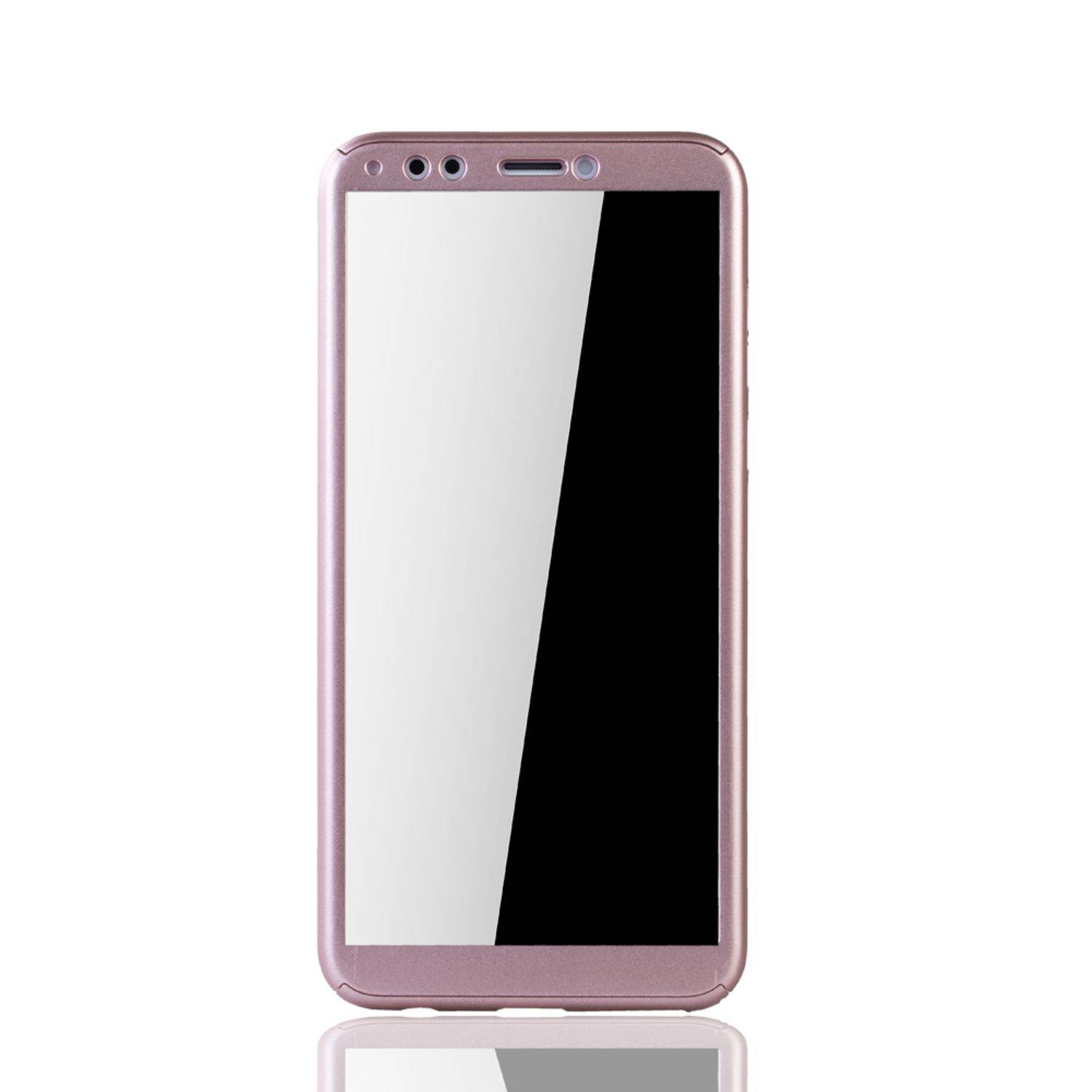 Huawei Honor 7C Handyhülle 360 Grad Schutz Full Cover Rosa