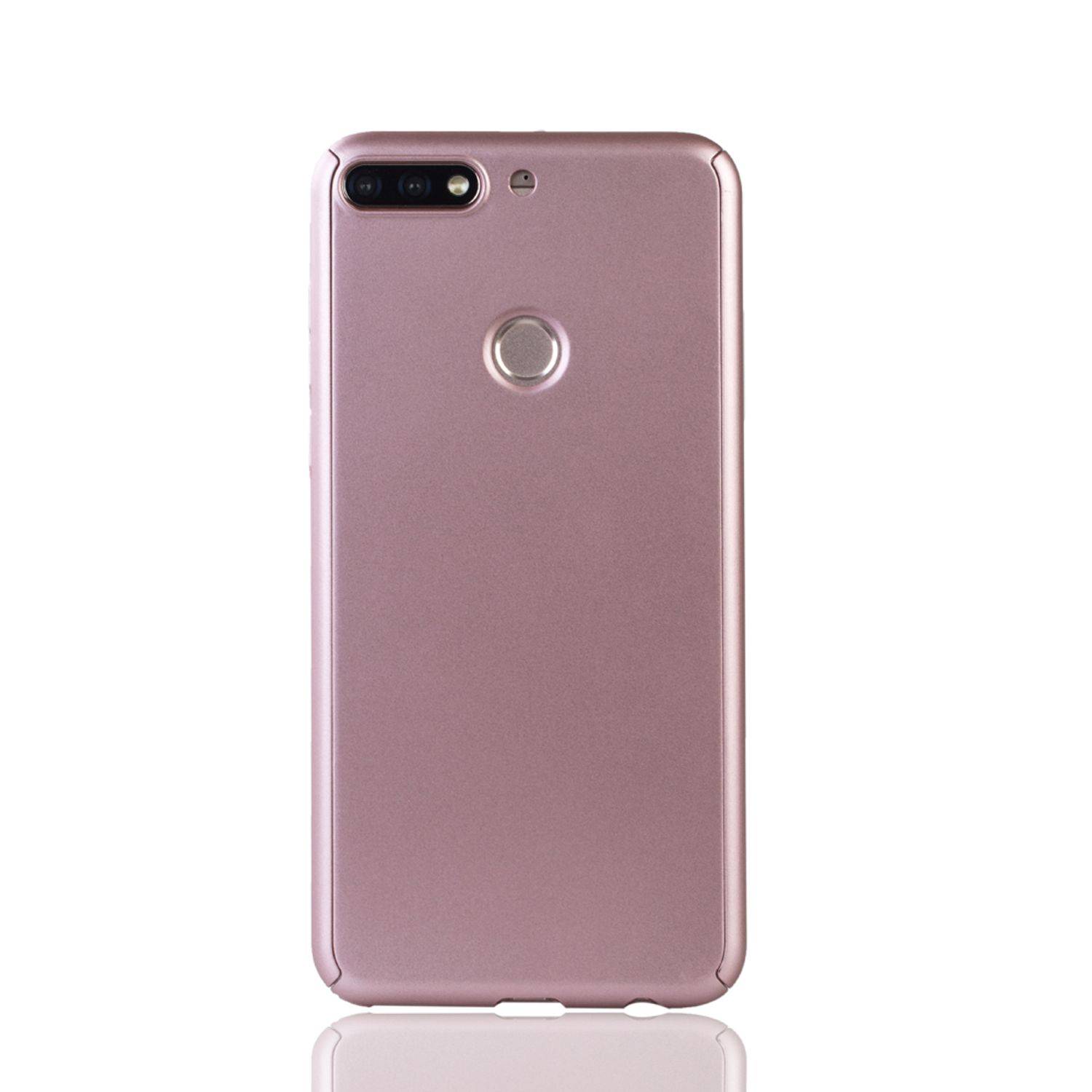 Huawei Honor 7C Handyhülle 360 Grad Schutz Full Cover Rosa