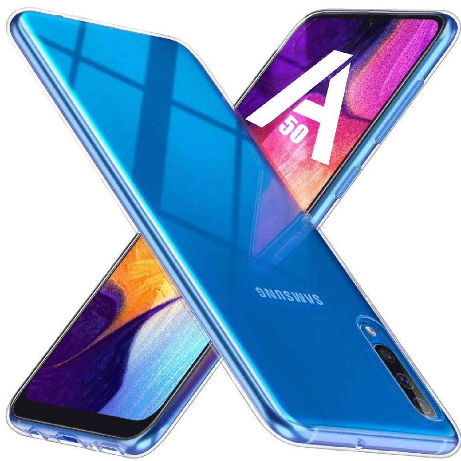 Samsung Galaxy A50s Handyhülle Ultra Dünn Bumper Backcover Transparent