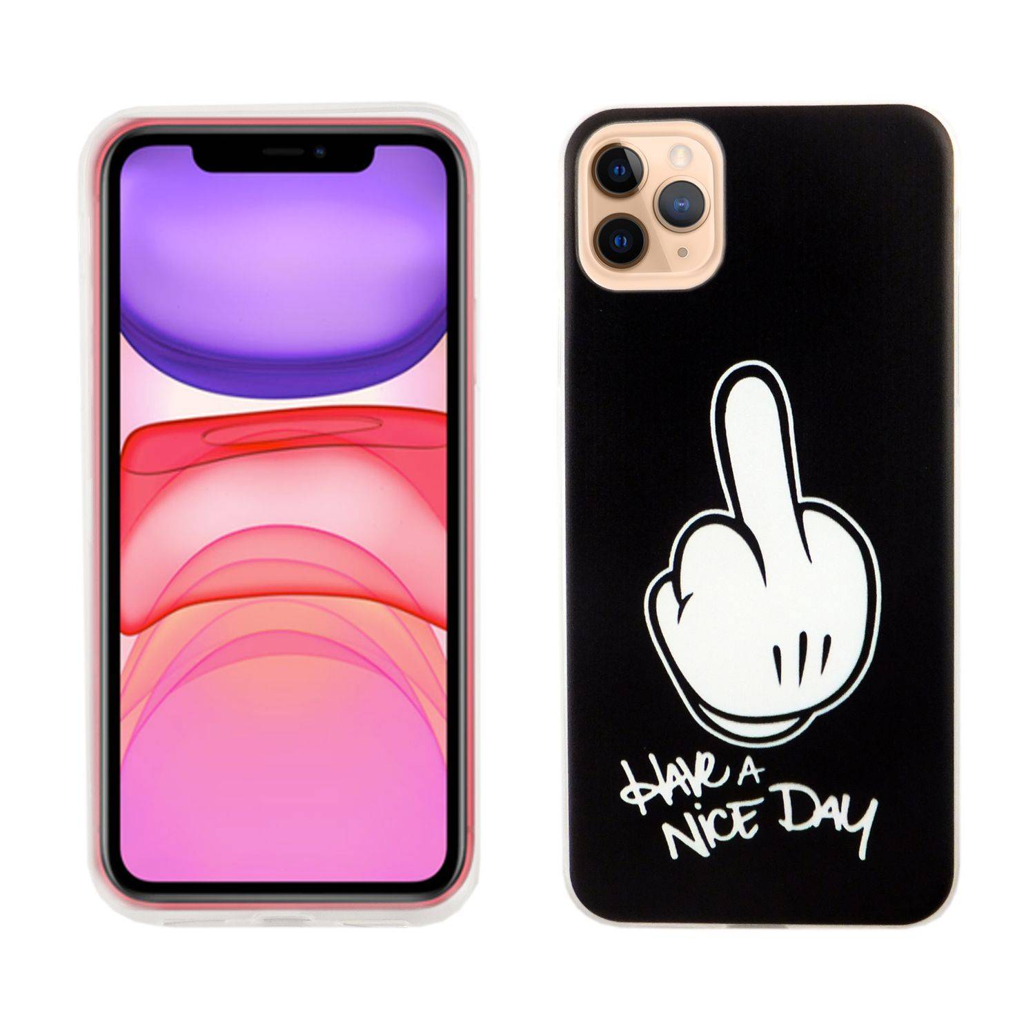 Apple iPhone 11 Pro Max Handyhülle Bumper Backcover Schwarz