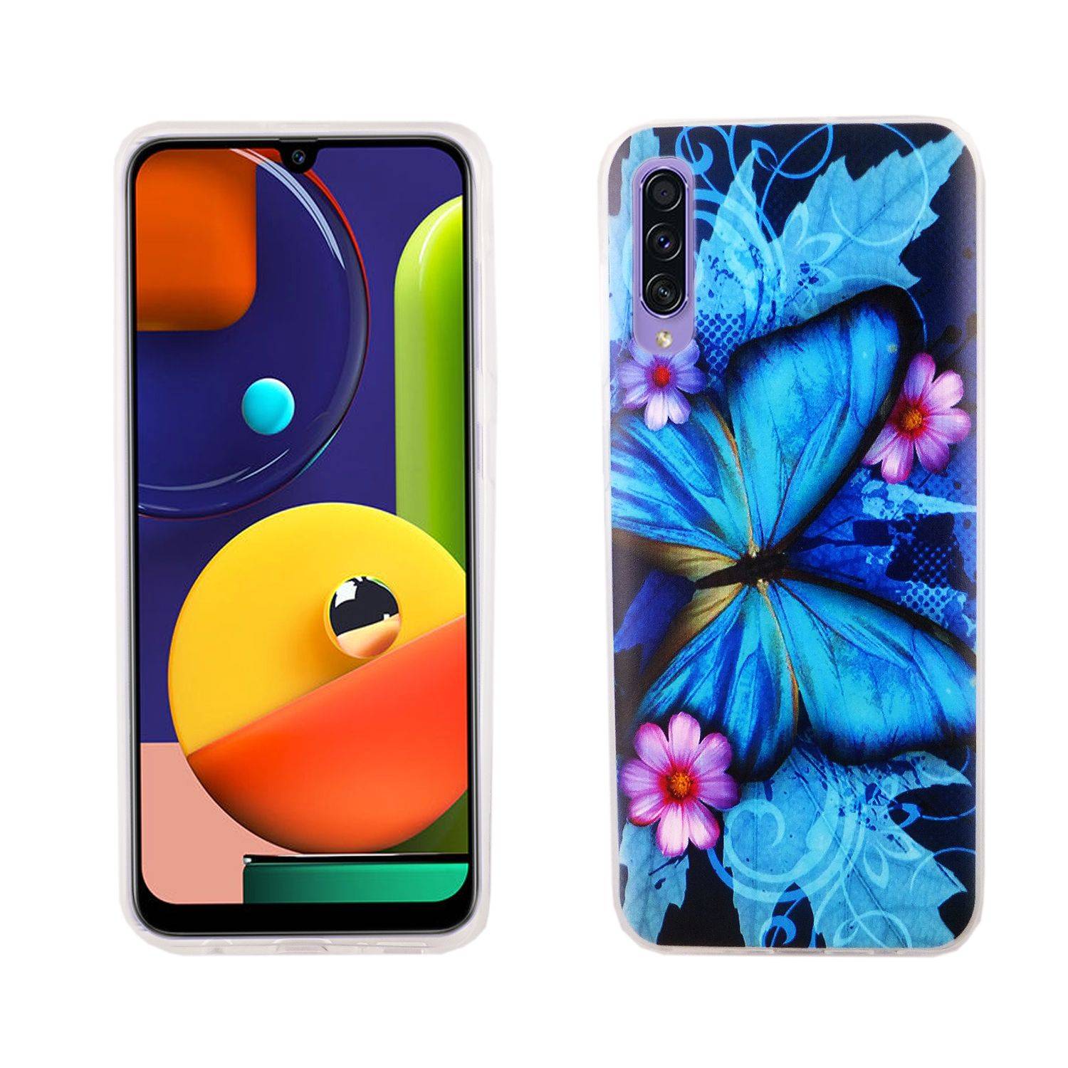 Samsung Galaxy A50s Handyhülle Bumper Backcover Blau