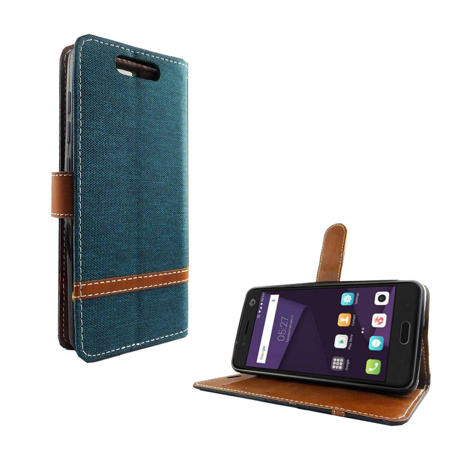 ZTE Blade V8 Handyhülle Bookcover Grün