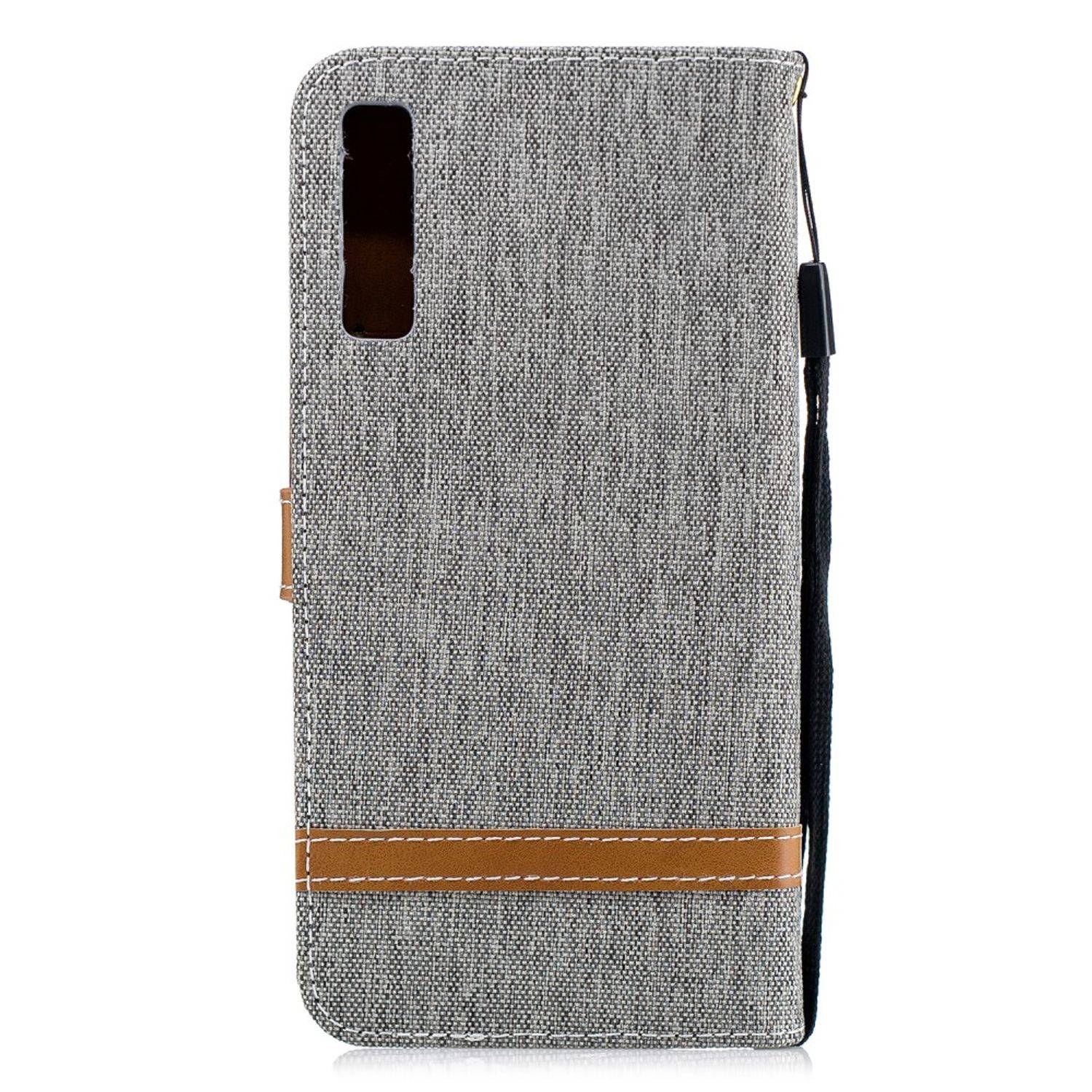 Samsung Galaxy A7 (2018) Handyhülle Bookcover Grau