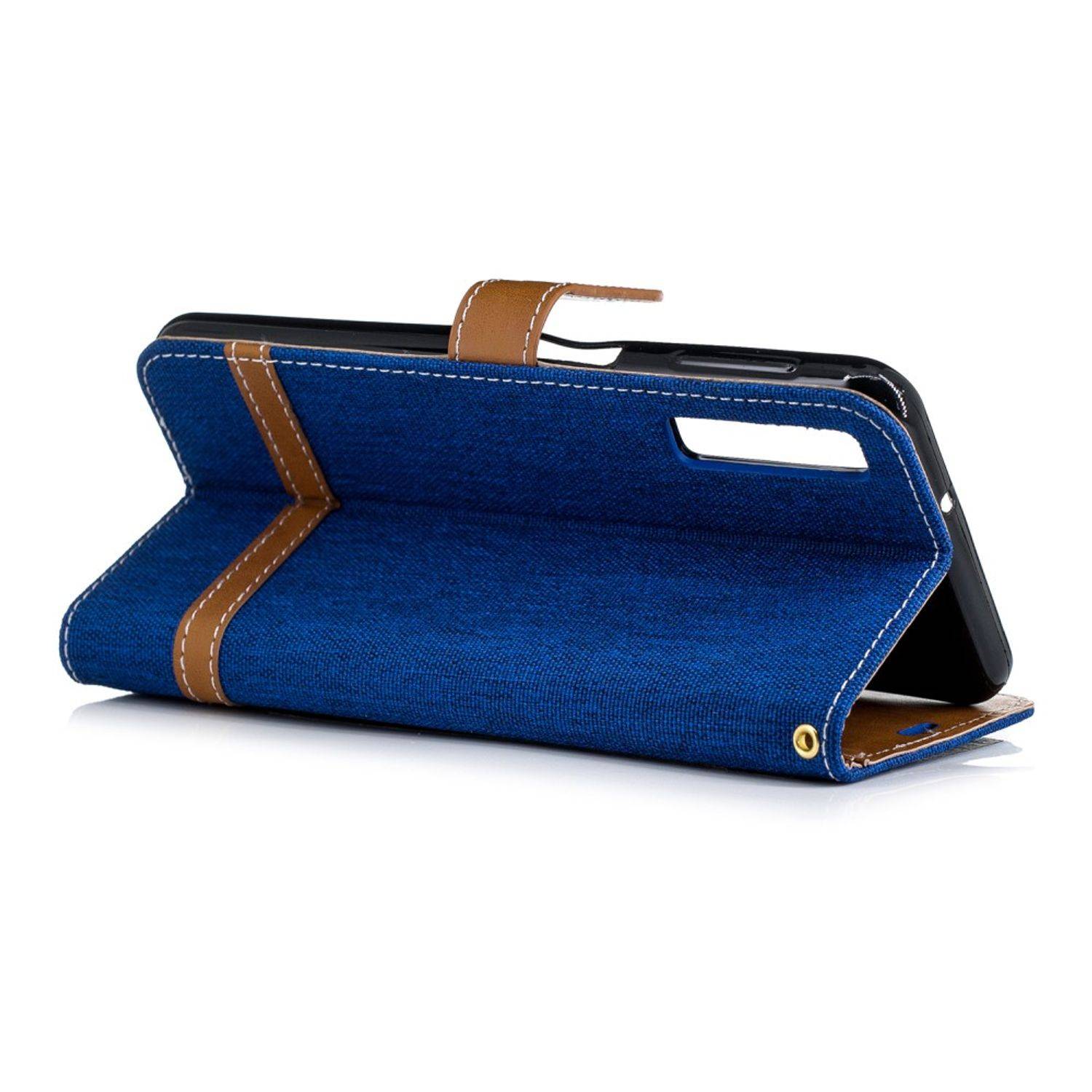 Samsung Galaxy A7 (2018) Handyhülle Bookcover Blau