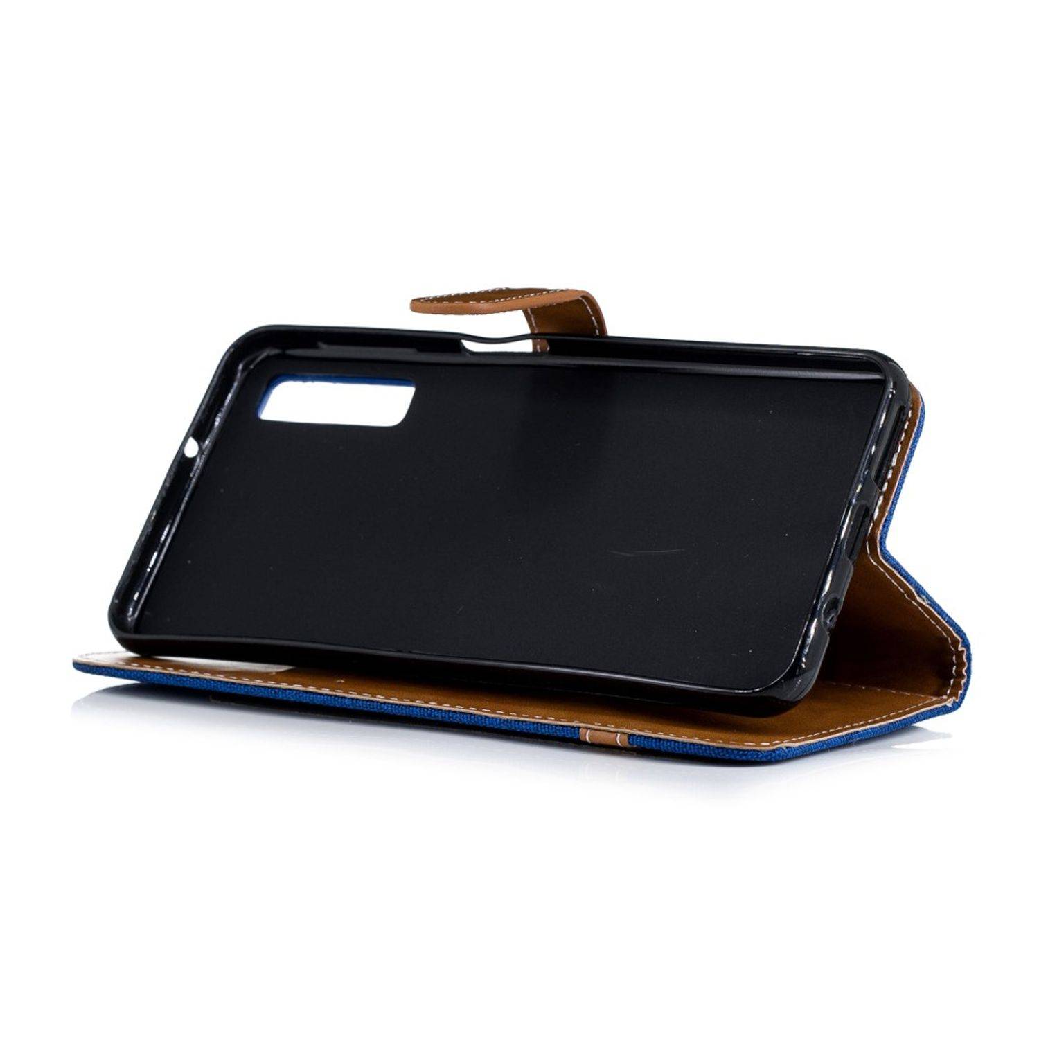 Samsung Galaxy A7 (2018) Handyhülle Bookcover Blau