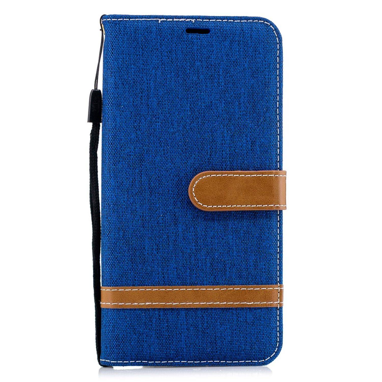 Samsung Galaxy A7 (2018) Handyhülle Bookcover Blau