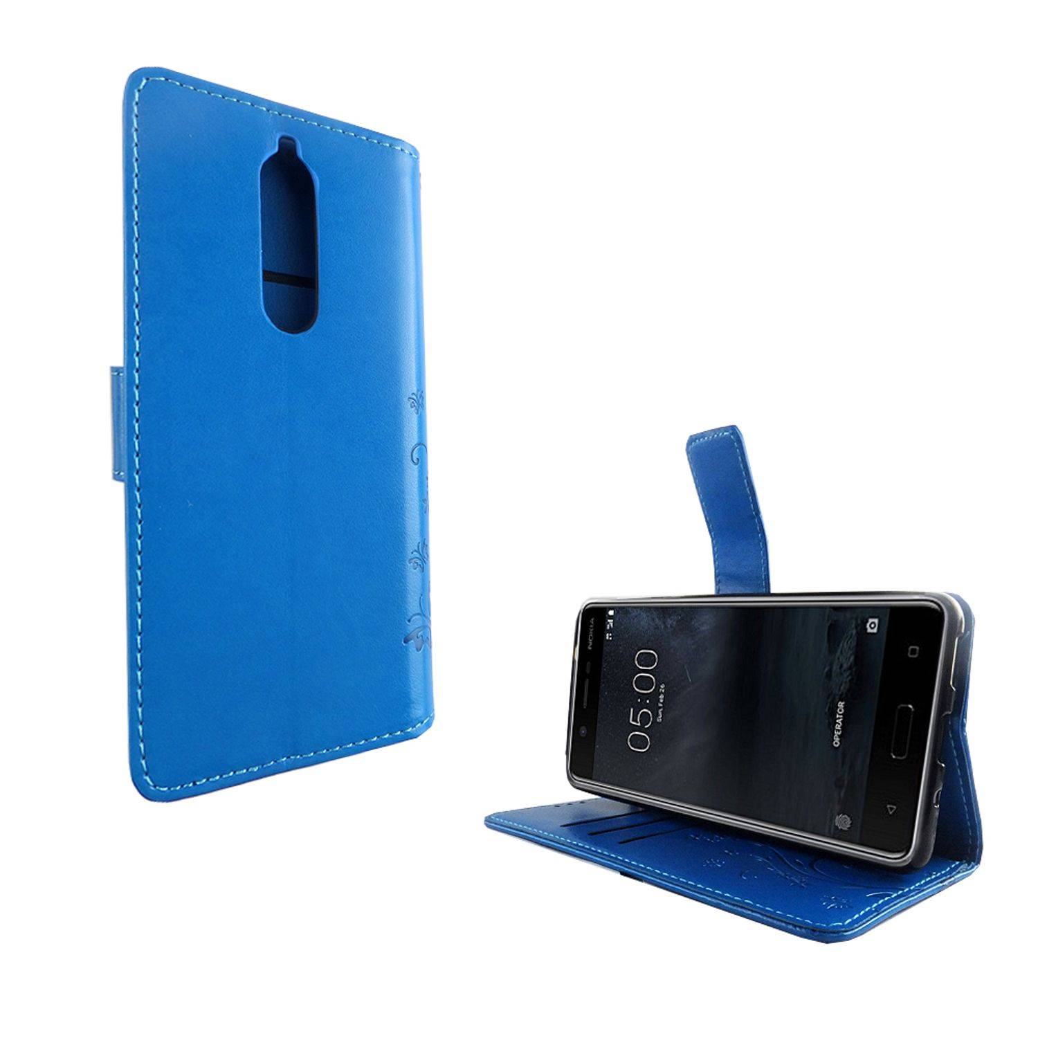 Nokia 5.1 Handyhülle Bookcover Blau