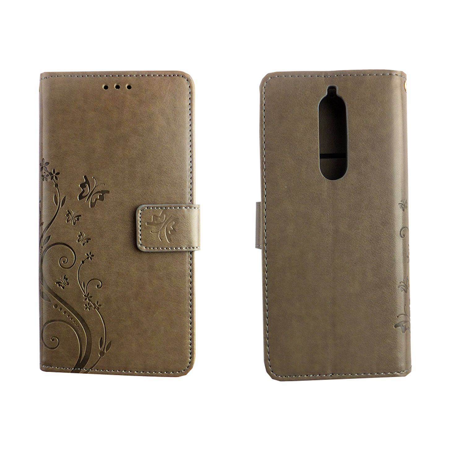 Nokia 5.1 Handyhülle Bookcover Grau