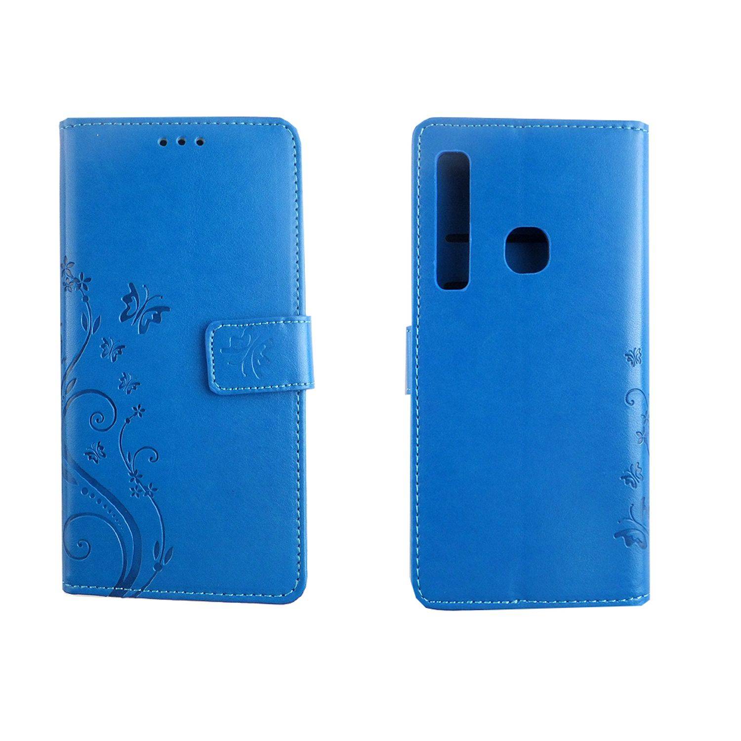 Samsung Galaxy A9 (2018) Handyhülle Bookcover Blau
