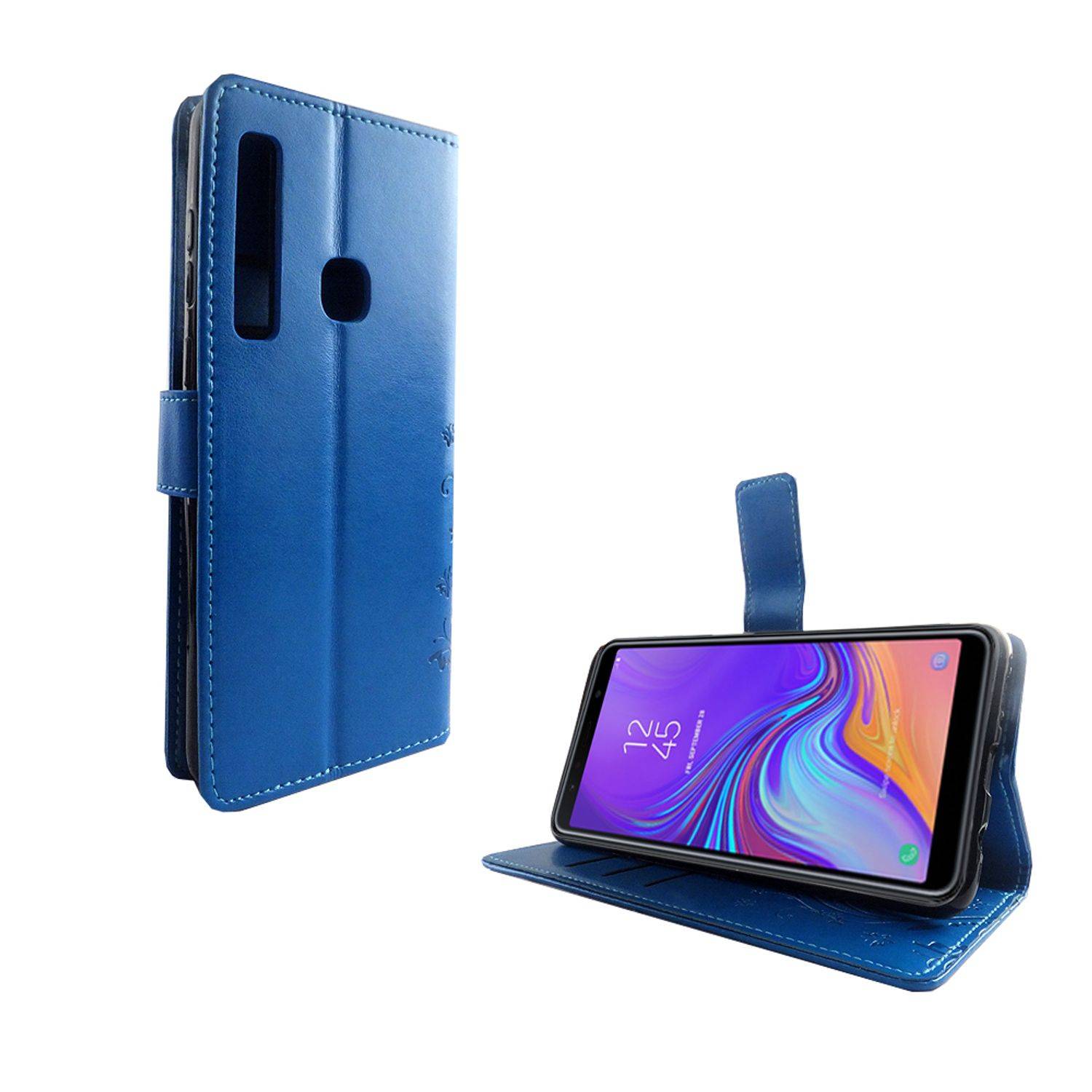 Samsung Galaxy A9 (2018) Handyhülle Bookcover Blau